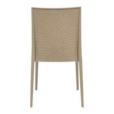 Weave Mace Indoor Outdoor Patio Chair, Set of 4, Taupe