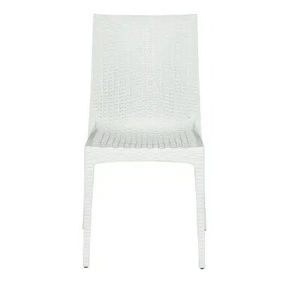 Weave Mace Indoor/Outdoor Dining Chair (Armless), Set of 4