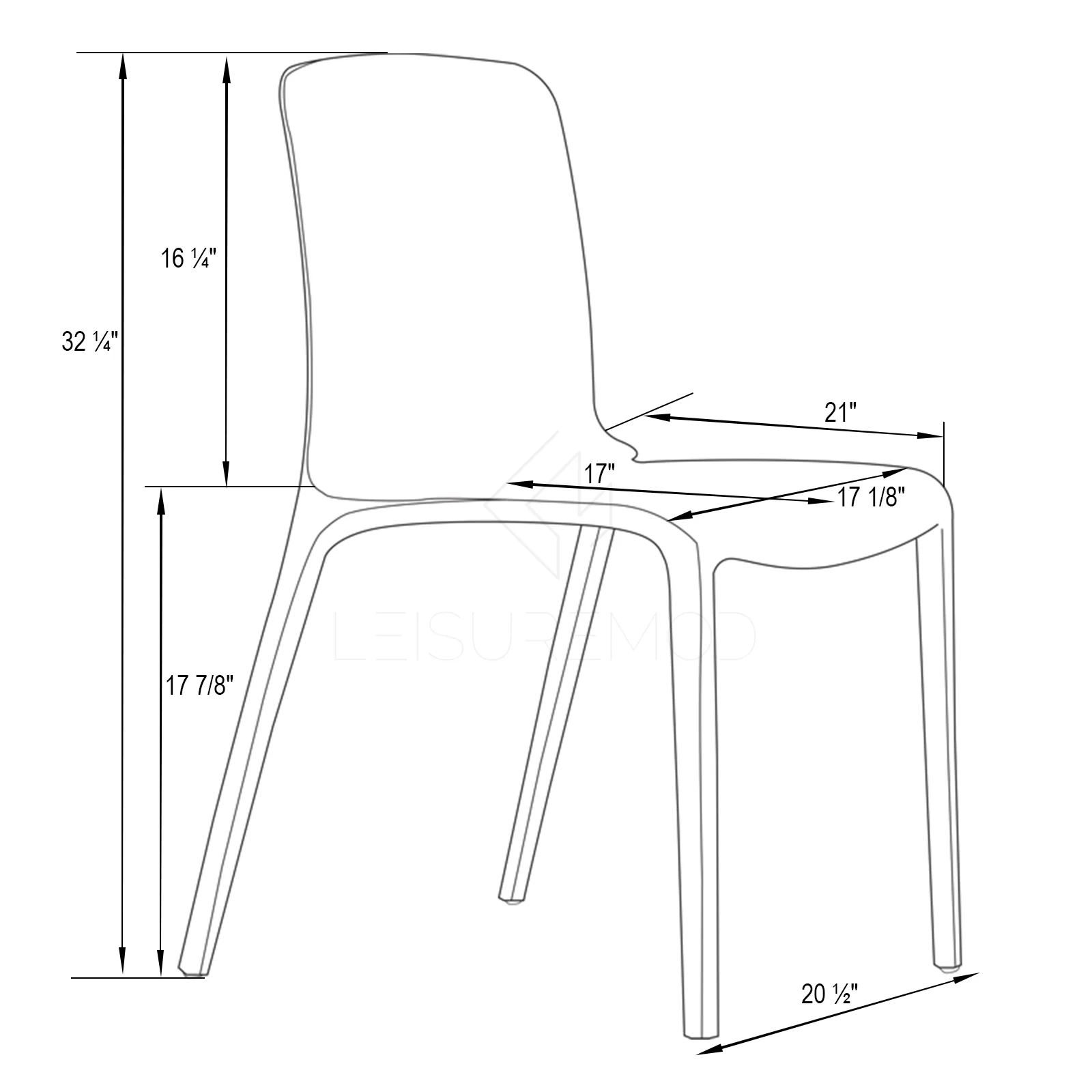 Murray Modern Dining Chair, Set of 2
