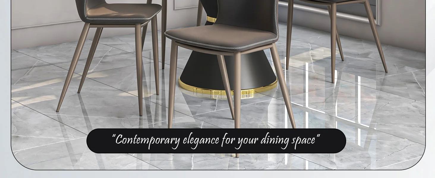 Mosaic Collection Modern Dining Chair in Charcoal Fabric