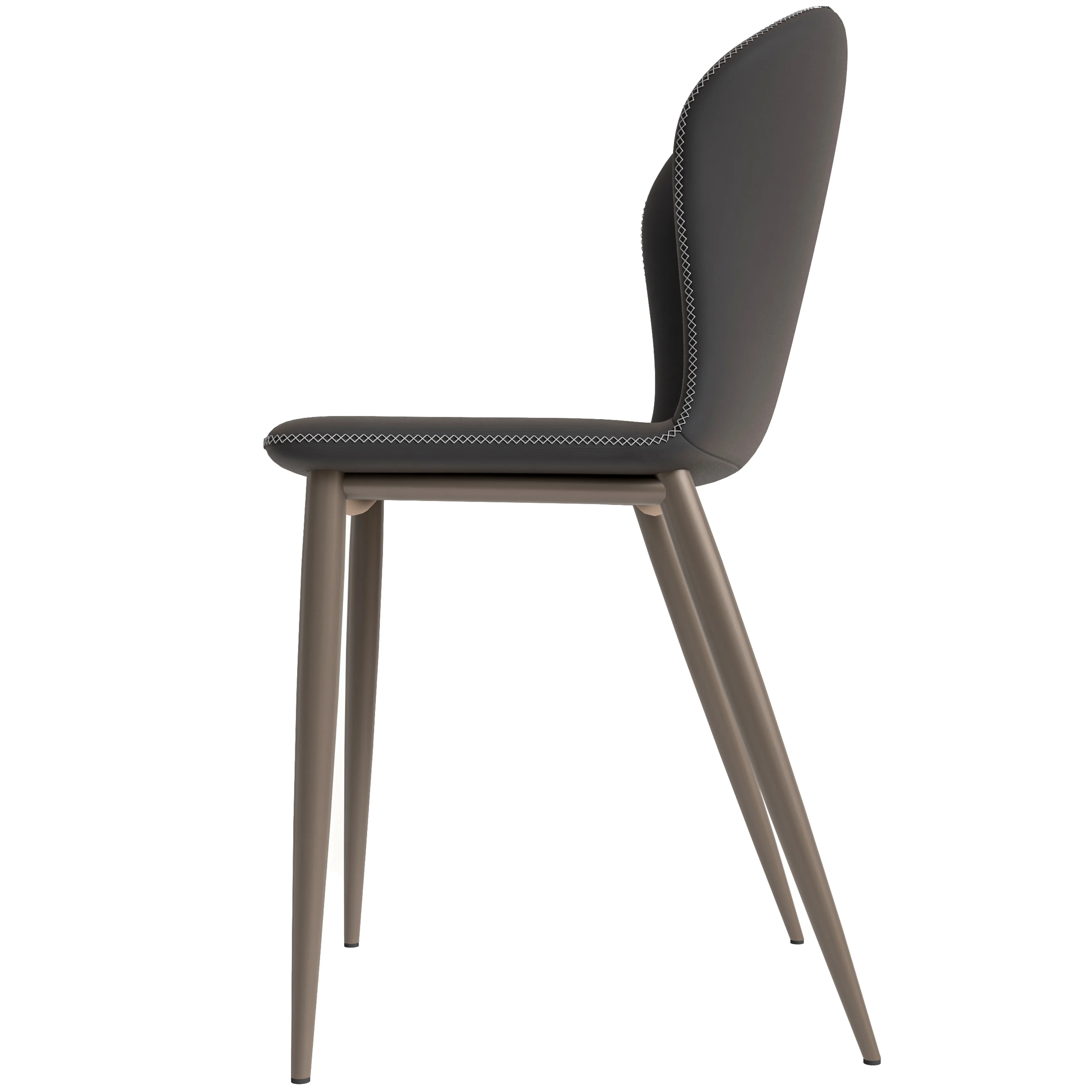 Mosaic Collection Modern Dining Chair in Charcoal Fabric