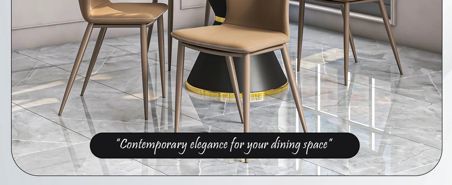 Mosaic Collection Modern Dining Chair in Light Brown Fabric