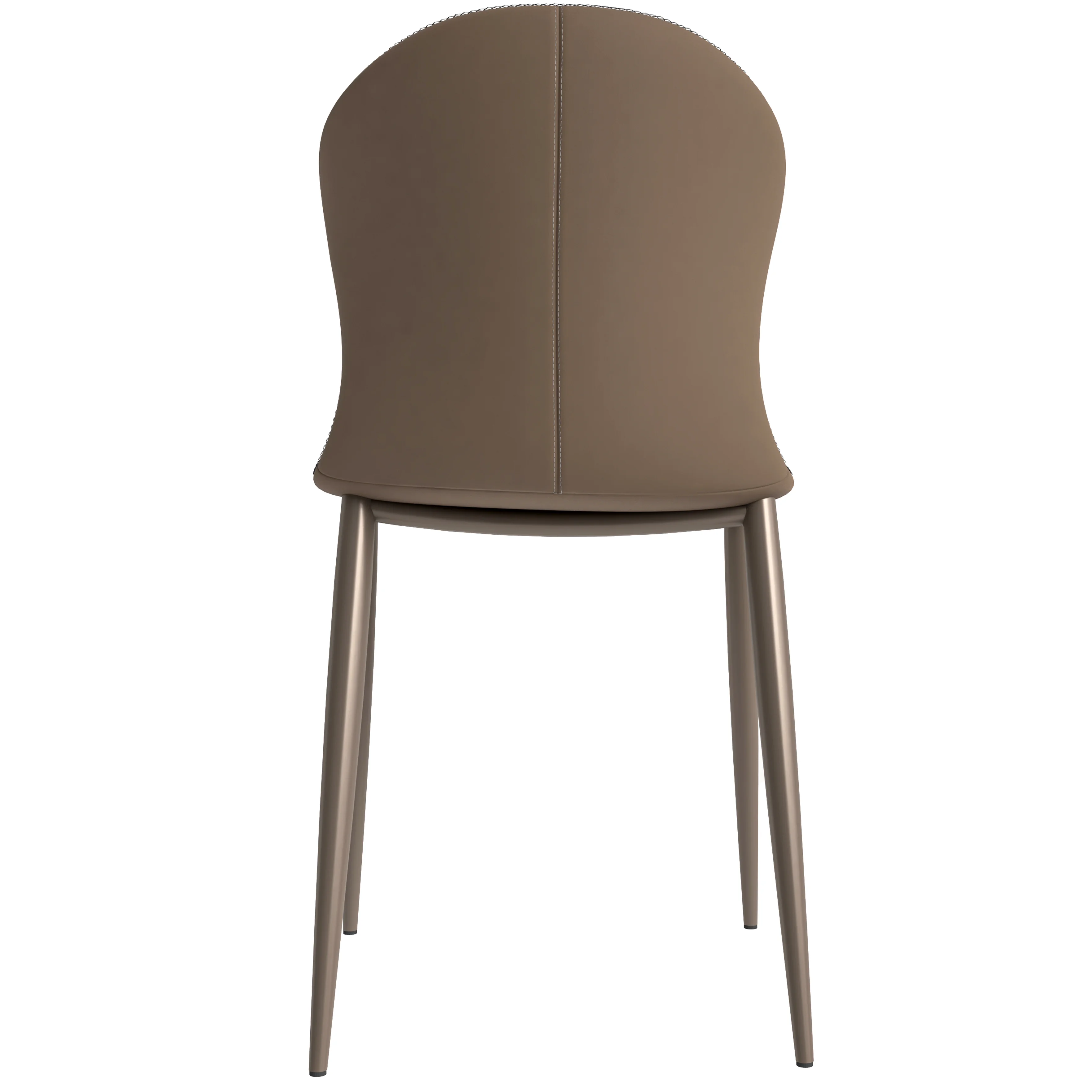 Mosaic Collection Modern Dining Chair in Light Brown Fabric - Set of 2
