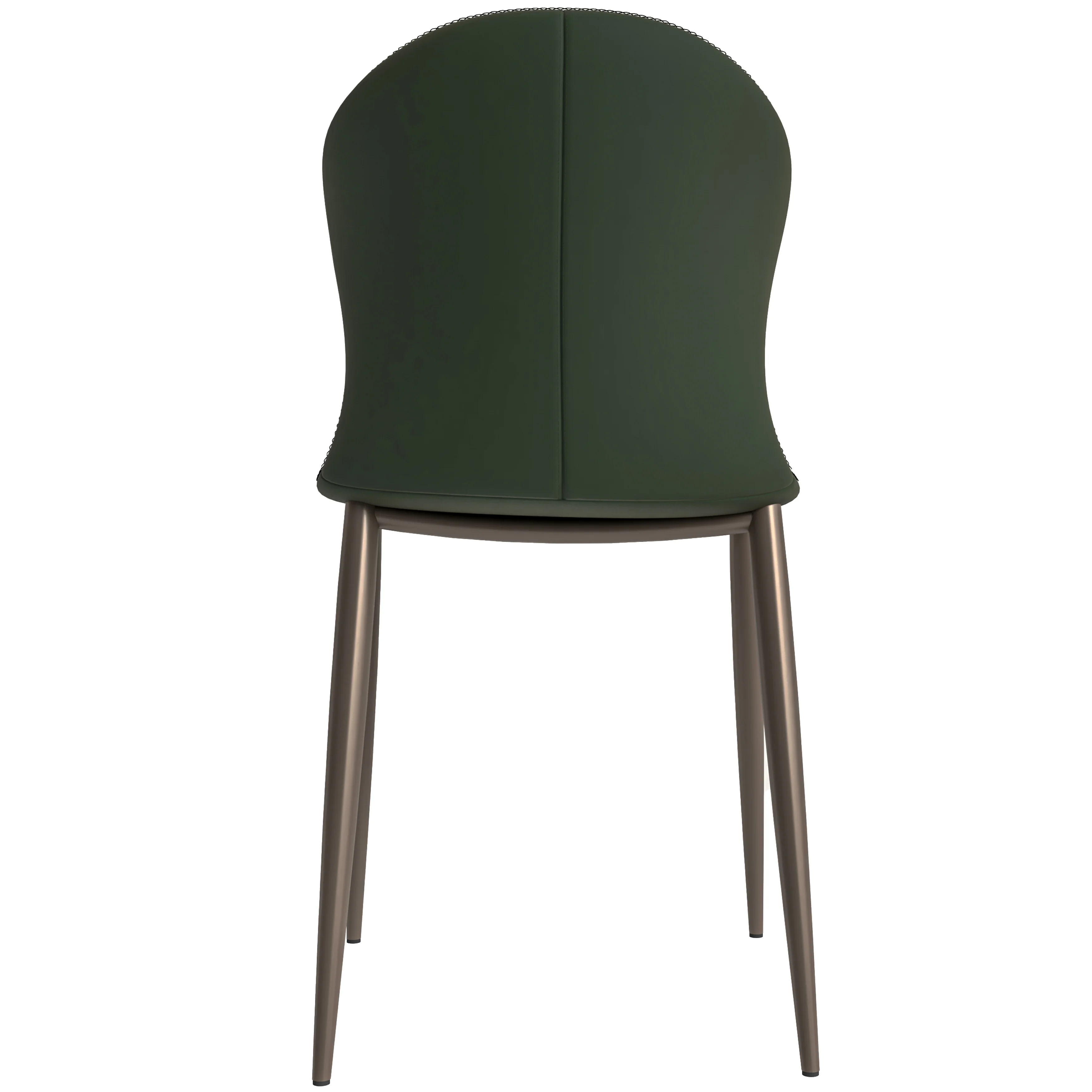 Mosaic Collection Modern Dining Chair in Olive Green Fabric - Set of 2