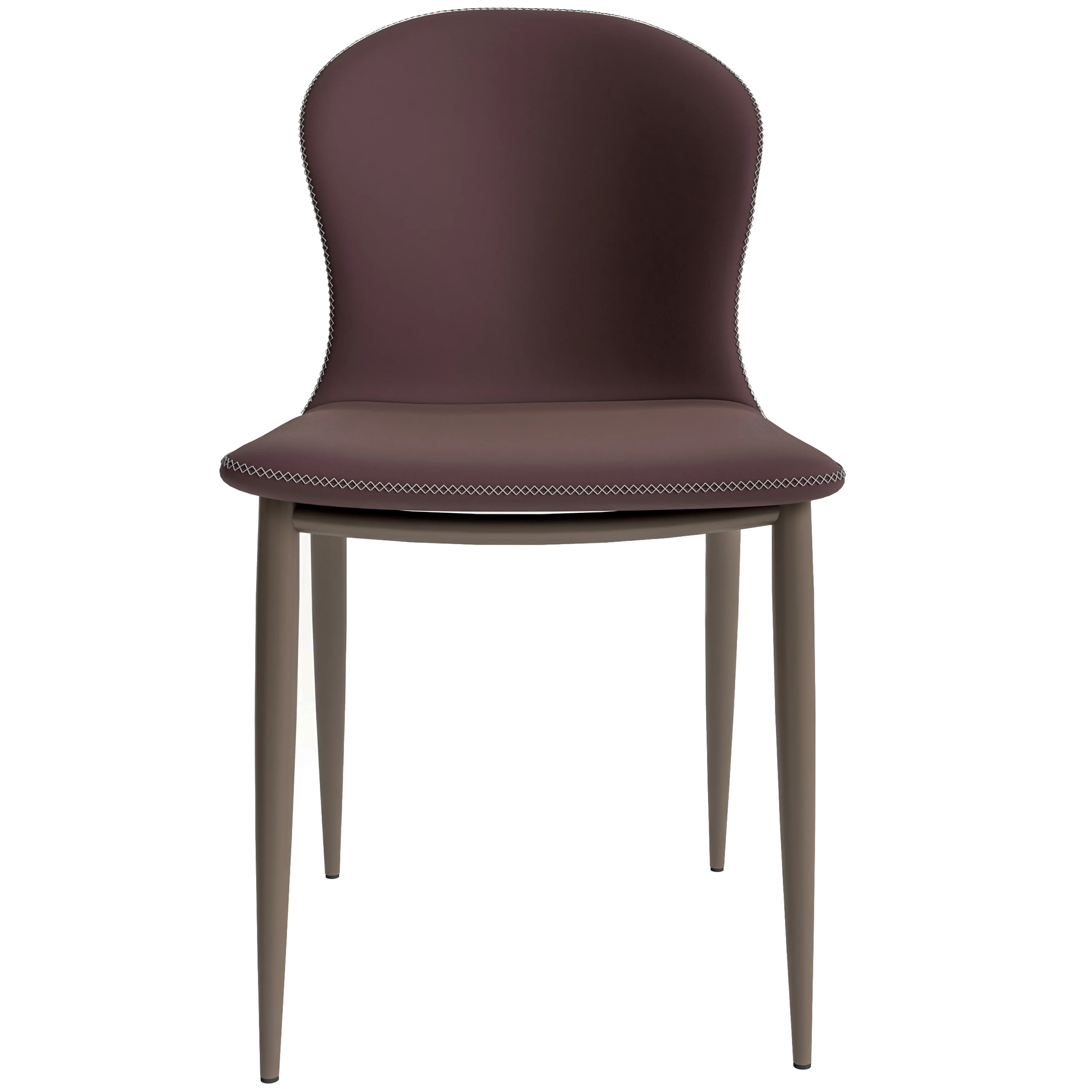 Mosaic Collection Modern Dining Chair in Plum Purple Fabric