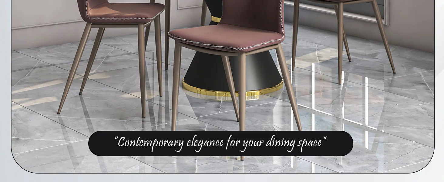 Mosaic Collection Modern Dining Chair in Plum Purple Fabric - Set of 2