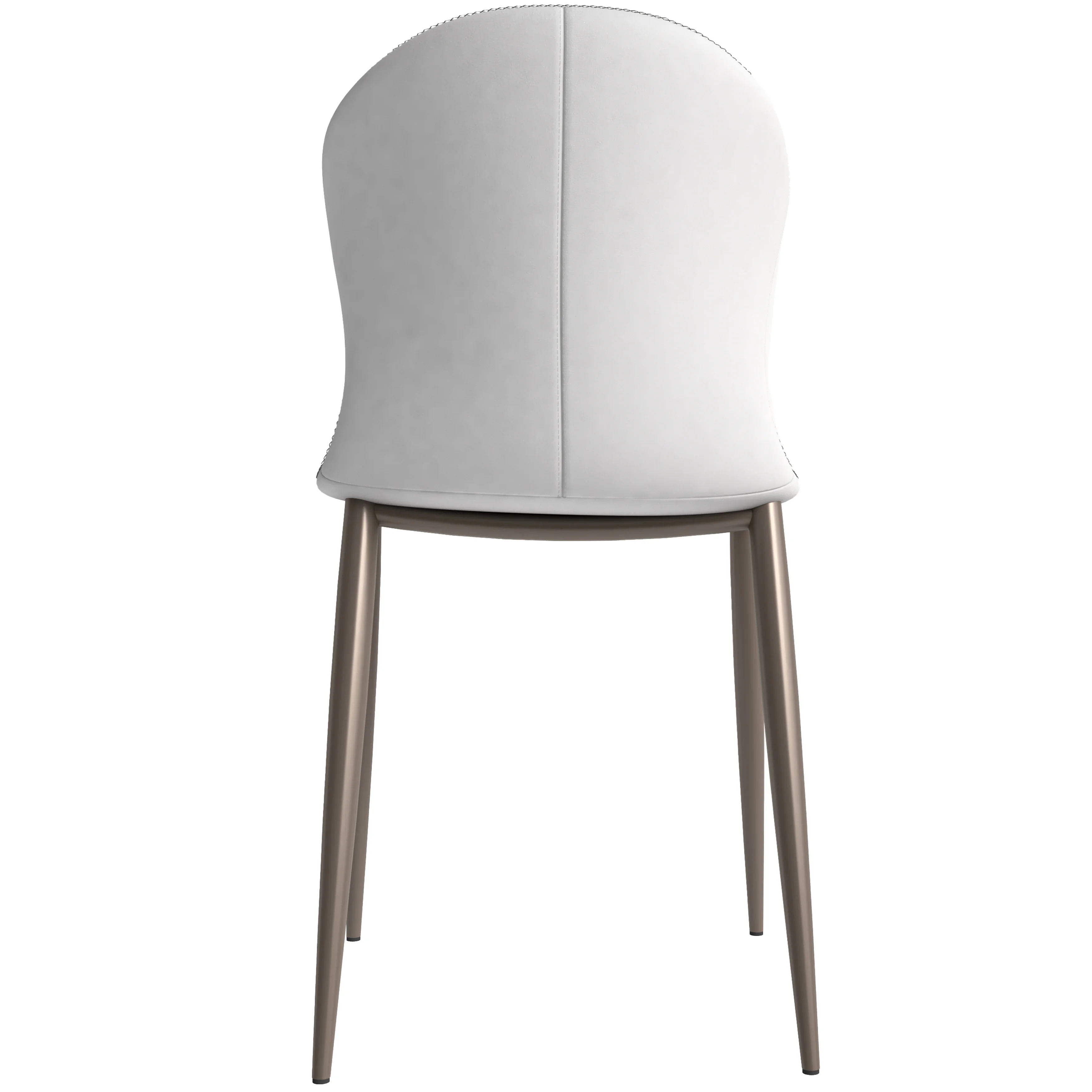 Mosaic Collection Modern Dining Chair in Coconut White Fabric