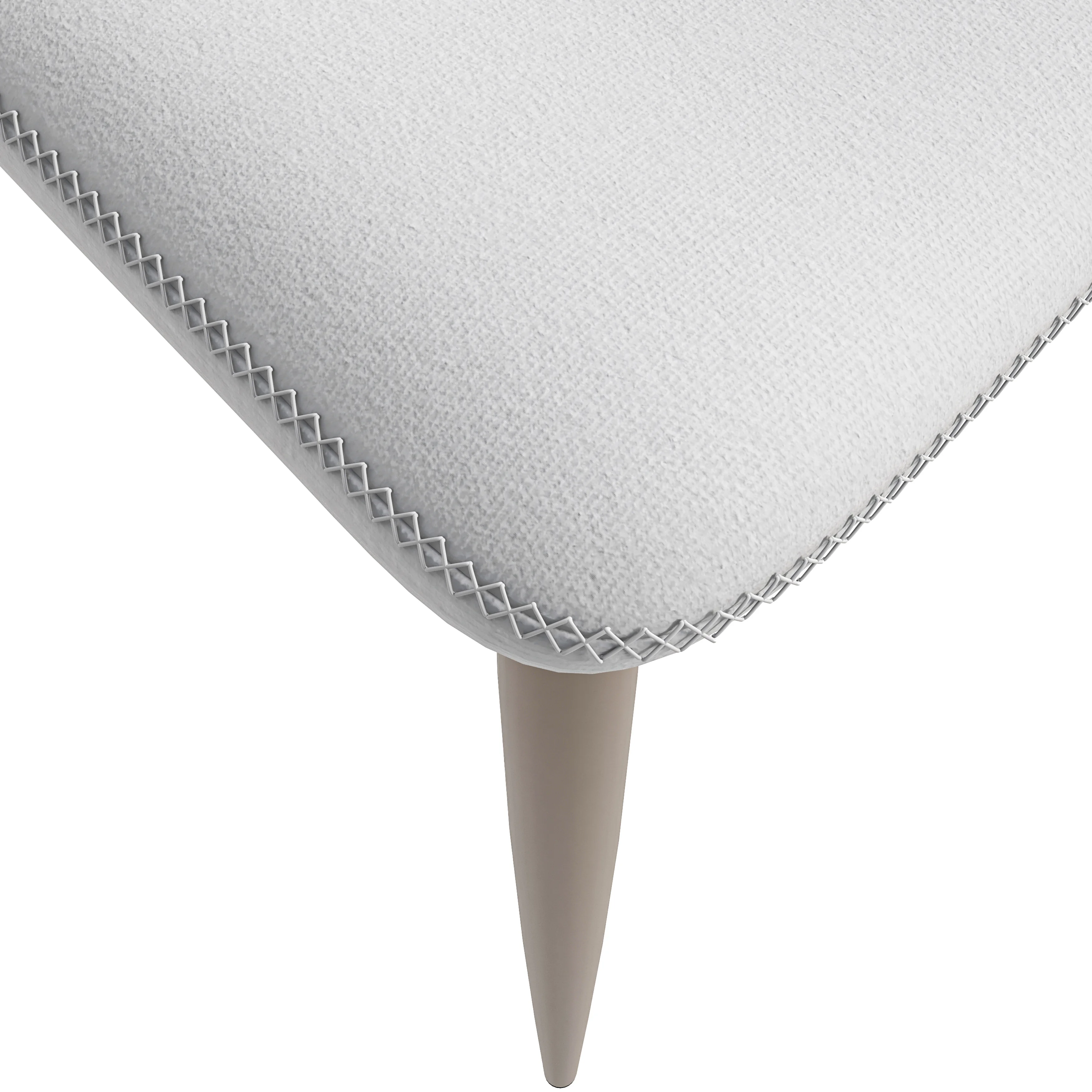 Mosaic Collection Modern Dining Chair in Coconut White Fabric