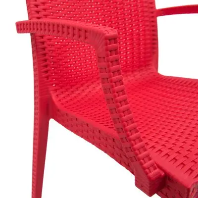 Weave Mace Indoor/Outdoor Chair (With Arms), Set of 4