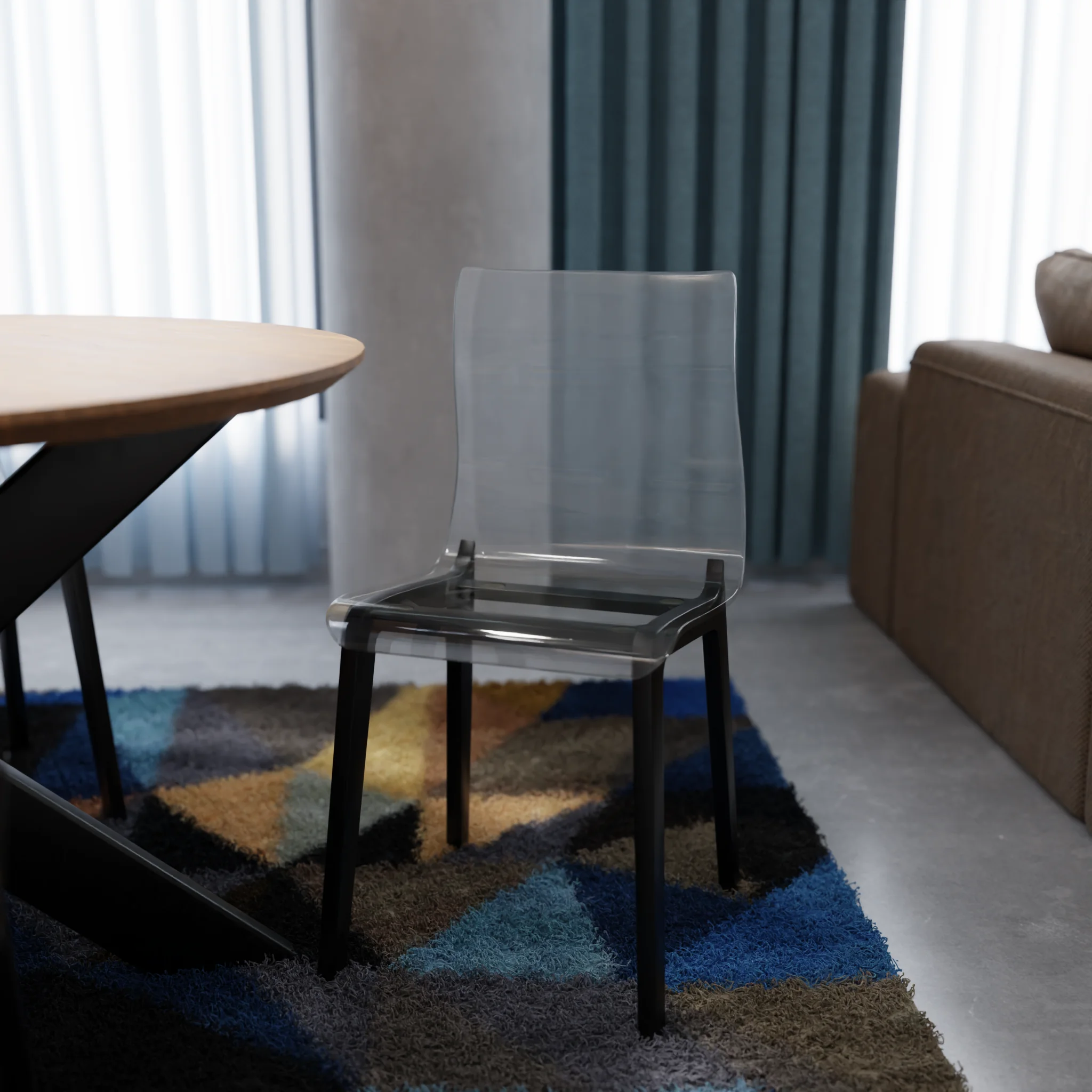 Marsden Modern Dining Side Chair With Beech Wood Legs