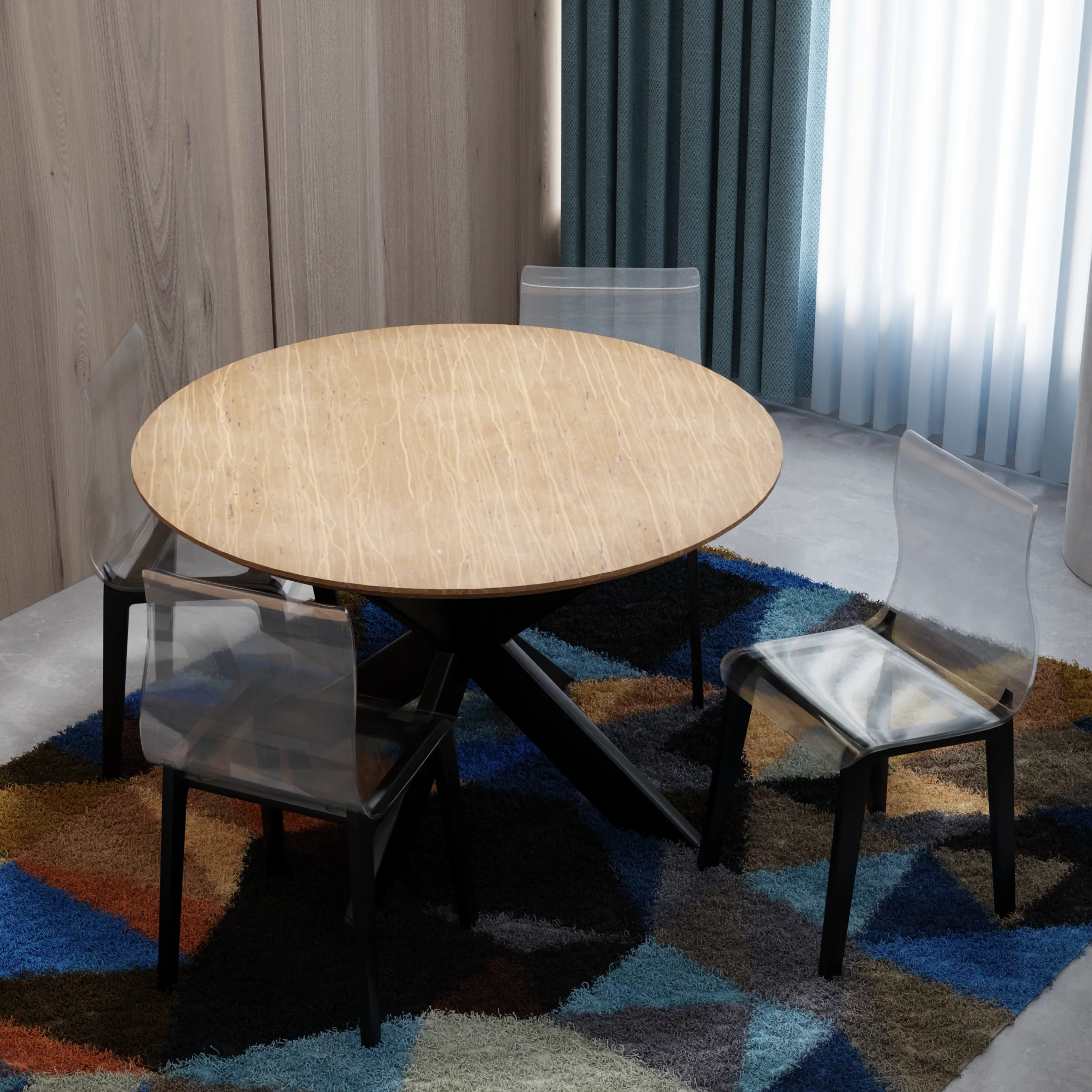 Marsden Modern Dining Side Chair With Beech Wood Legs