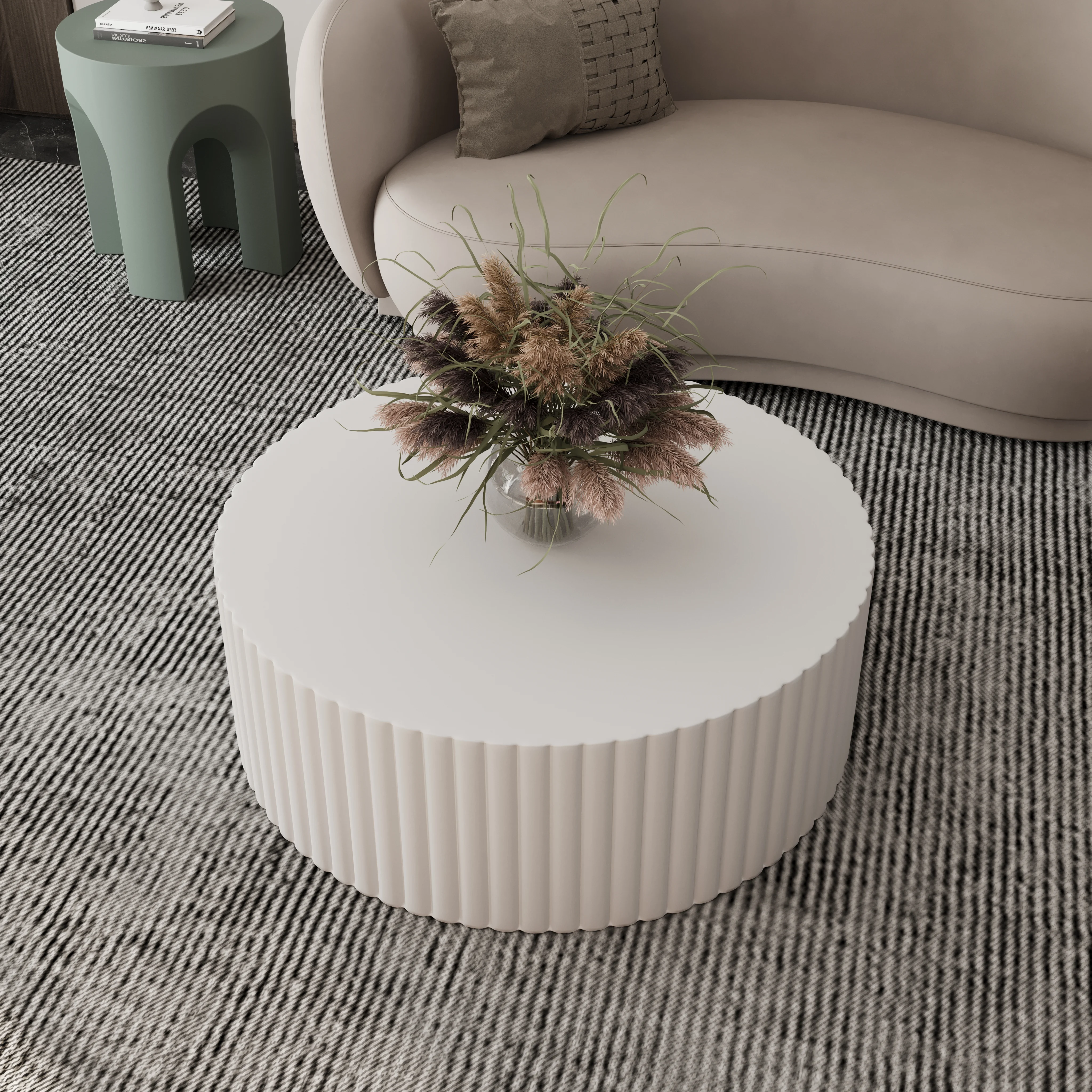 Milena Collection Coffee Table in White