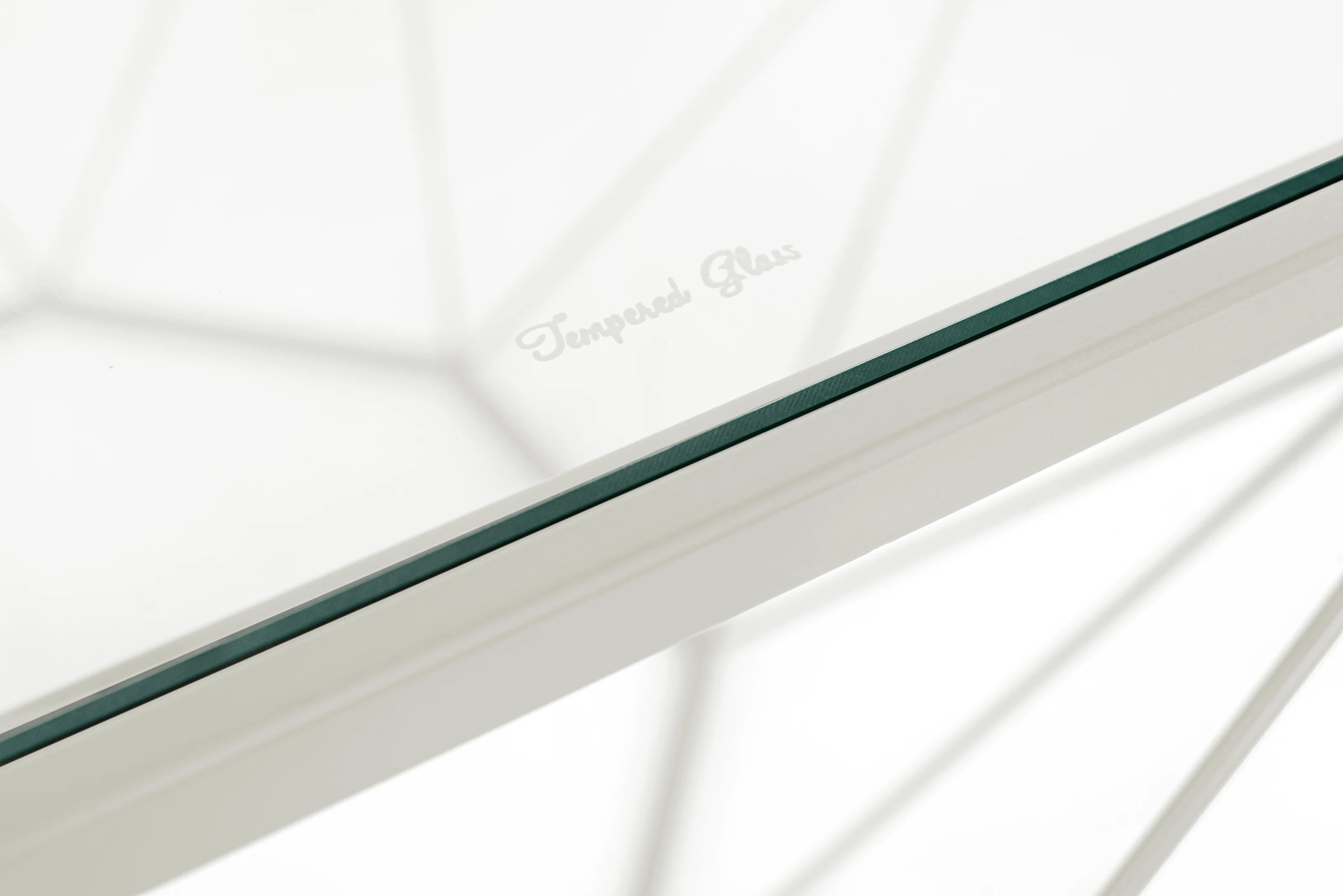 Malibu Large Modern Octagon Glass Top Coffee Table With Geometric Base