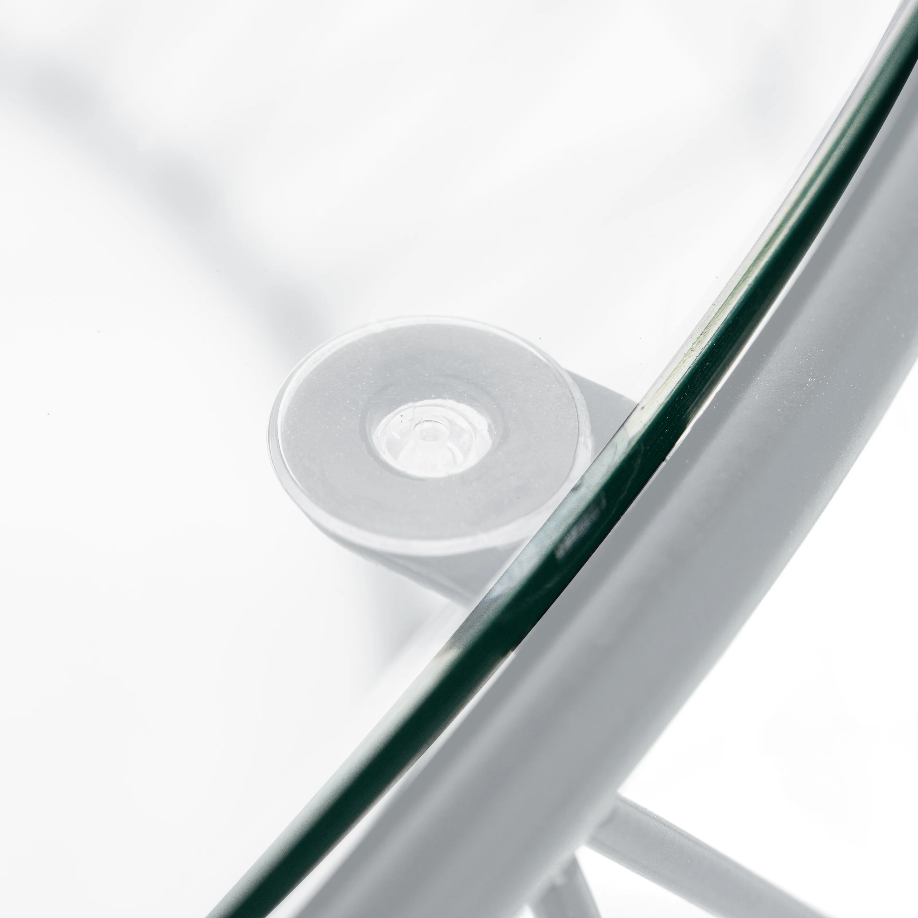 Malibu Modern Round Glass Top Coffee Table With Metal Base