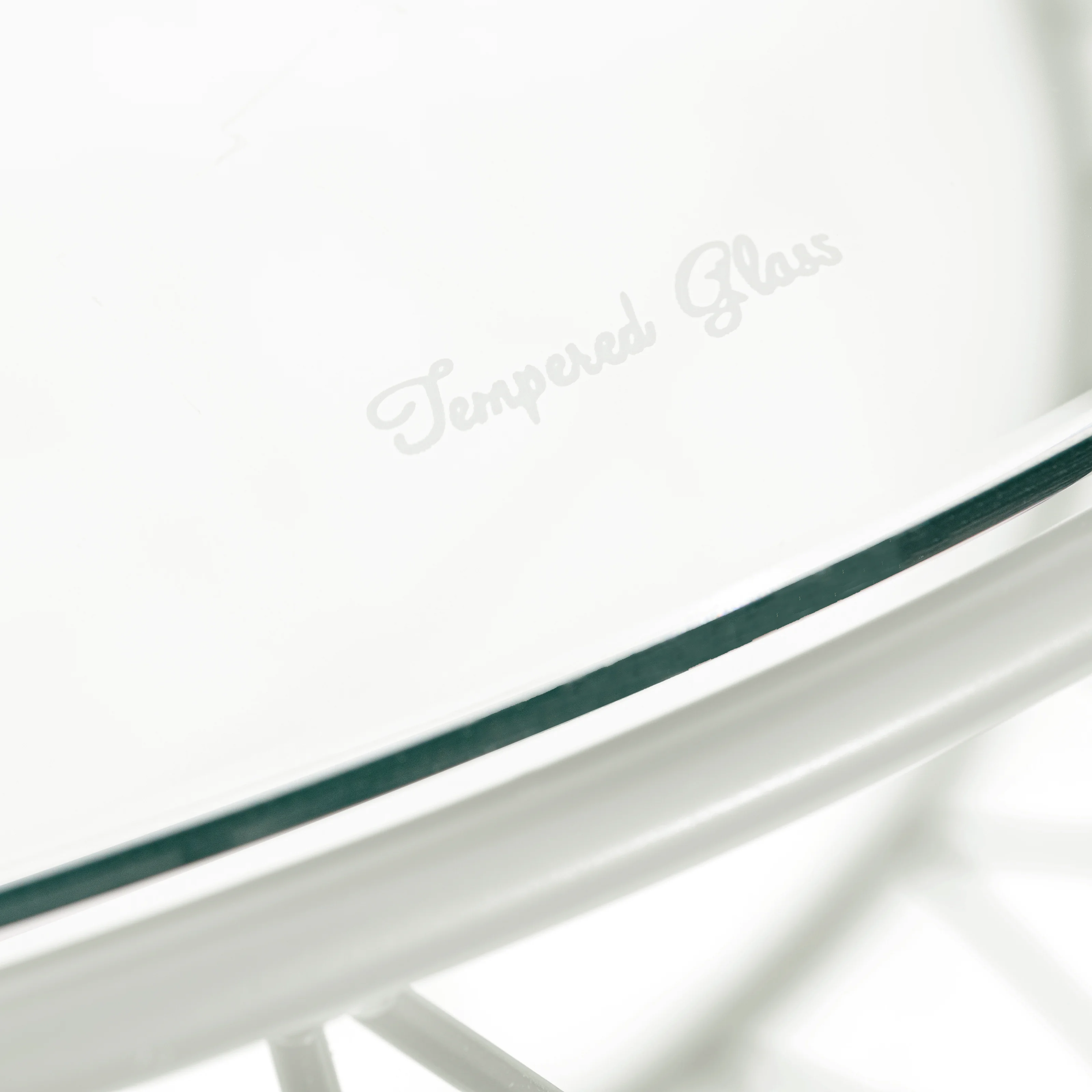 Malibu Modern Round Glass Top Coffee Table With Metal Base