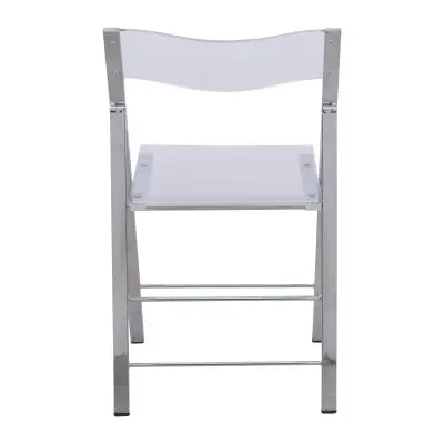 Menno Modern Acrylic Folding Chair, Set of 2