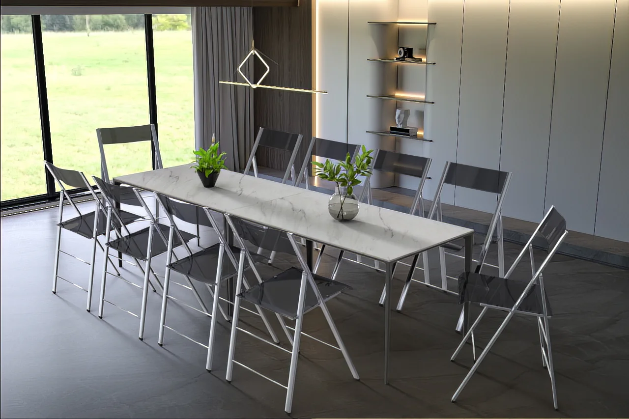 Menno Modern Acrylic Folding Chair