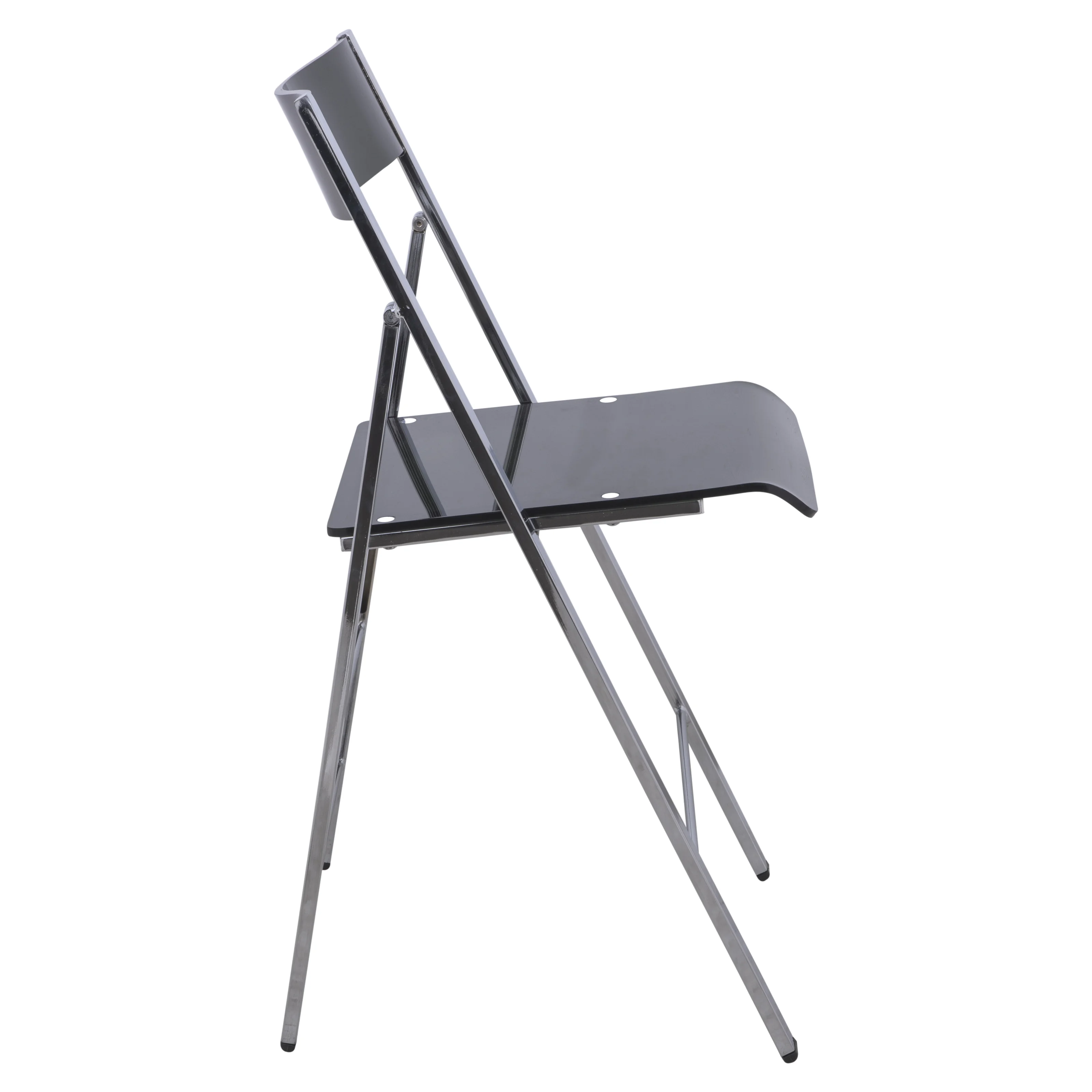 Menno Modern Acrylic Folding Chair, Set of 2