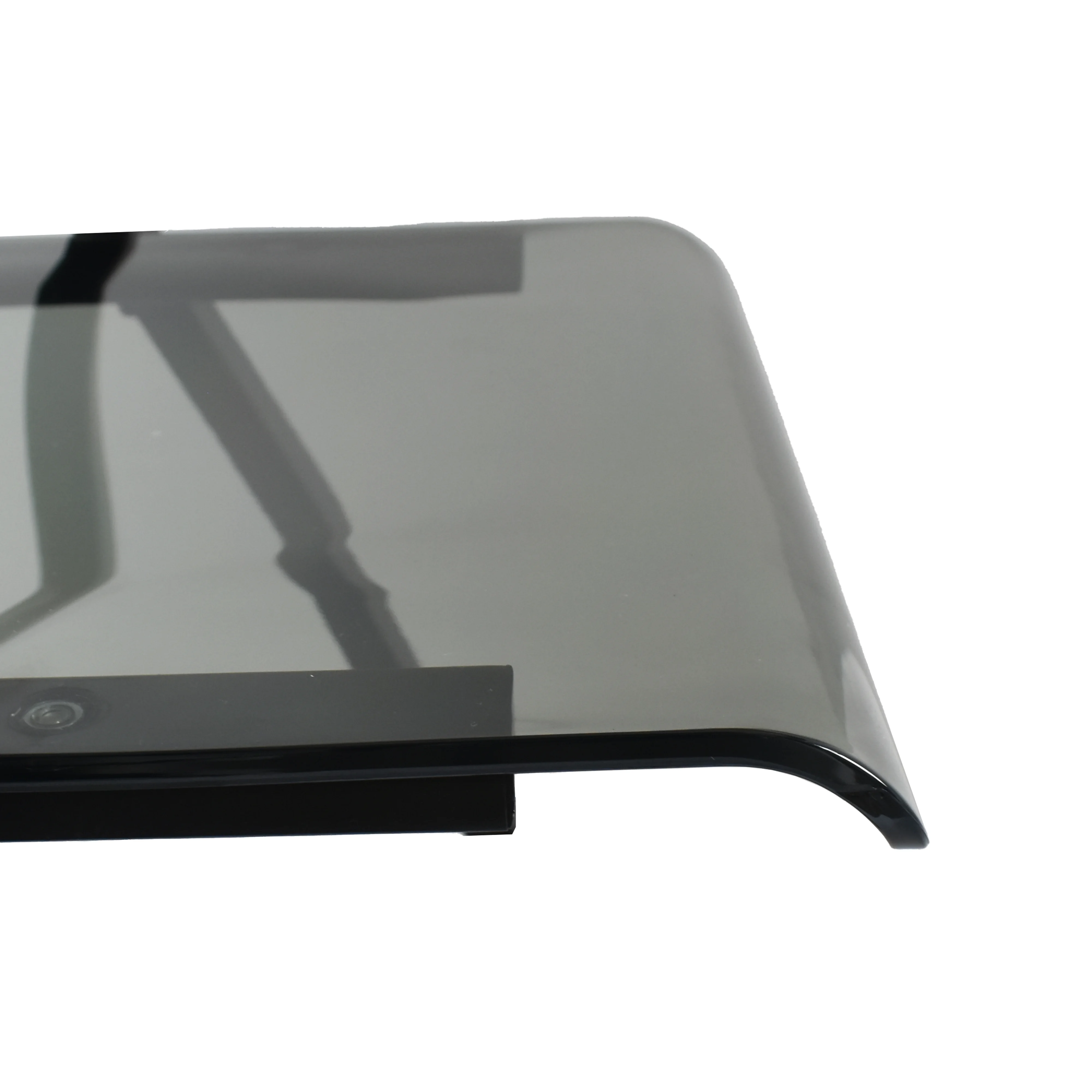 Menno Modern Acrylic Folding Chair Black Frame With Trans Black Seat Set of 2