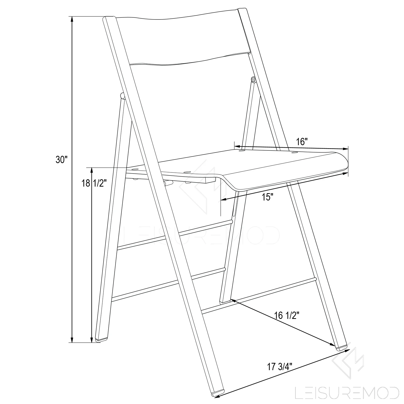 Menno Modern Acrylic Gold Base Folding Chair