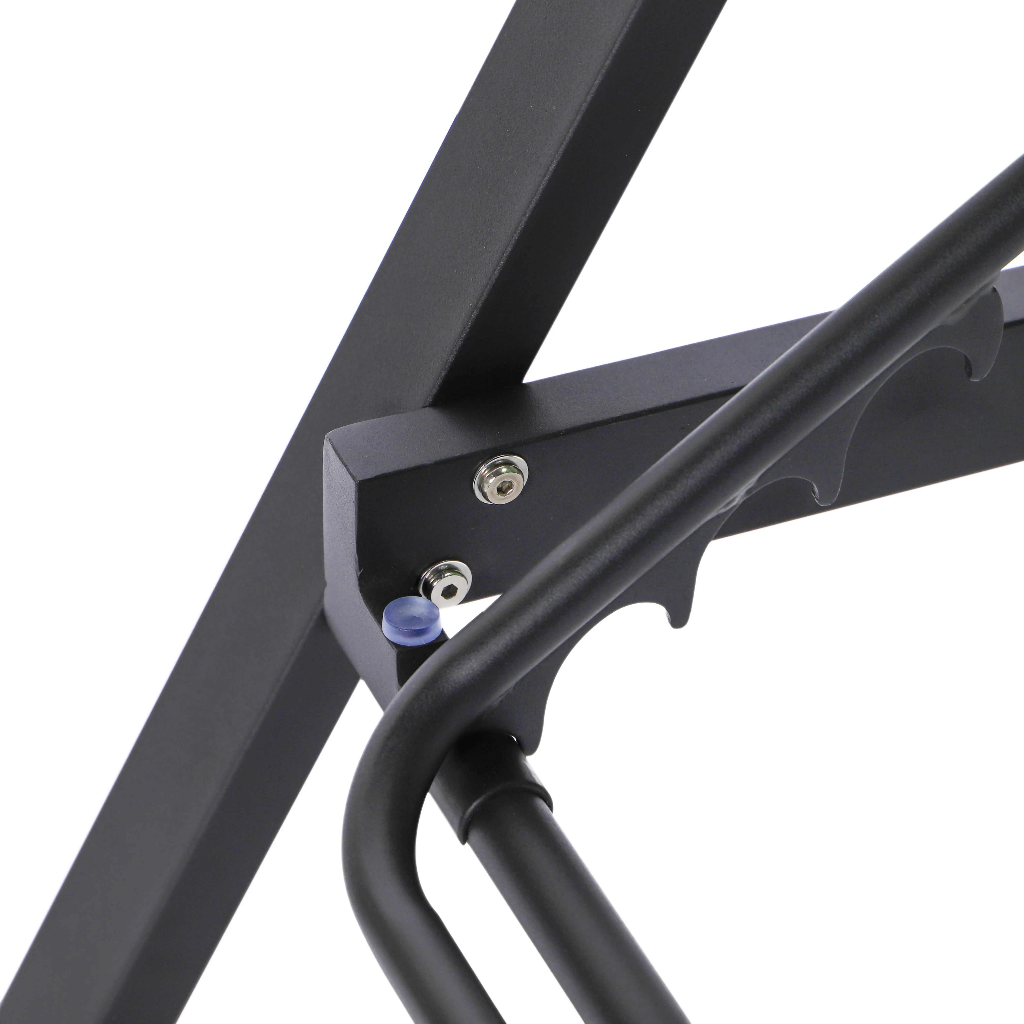 Marlin Patio Chaise Lounge Chair With Armrests in Black Aluminum Frame, Set of 2 in Dark Grey