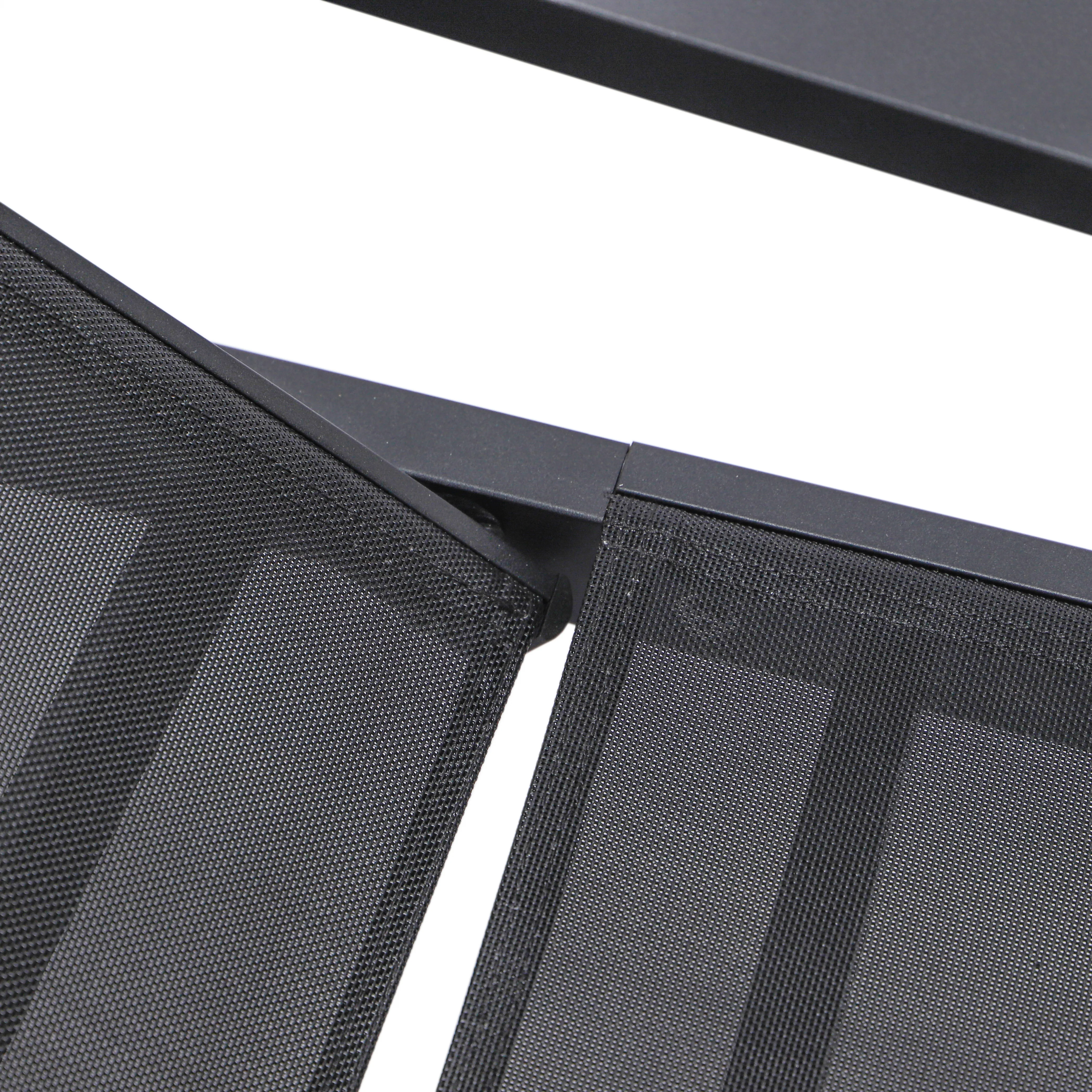 Marlin Modern Black Aluminum Outdoor Patio Chaise Lounge Chair With Arms and Square Fire Pit Side Table Perfect for Patio, Lawn, and Garden