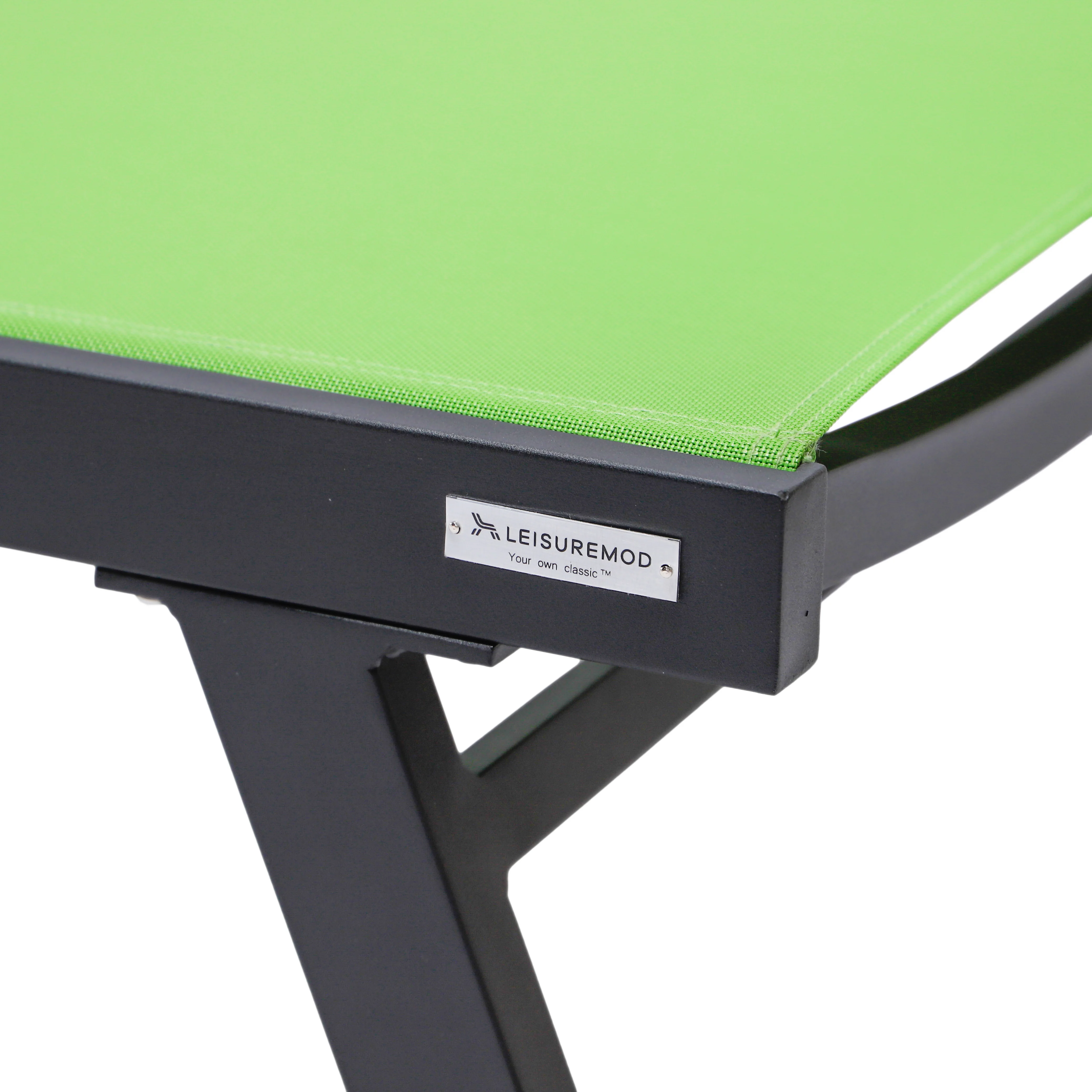 Marlin Modern Black Aluminum Outdoor Patio Chaise Lounge Chair With Arms and Square Fire Pit Side Table Perfect for Patio, Lawn, and Garden