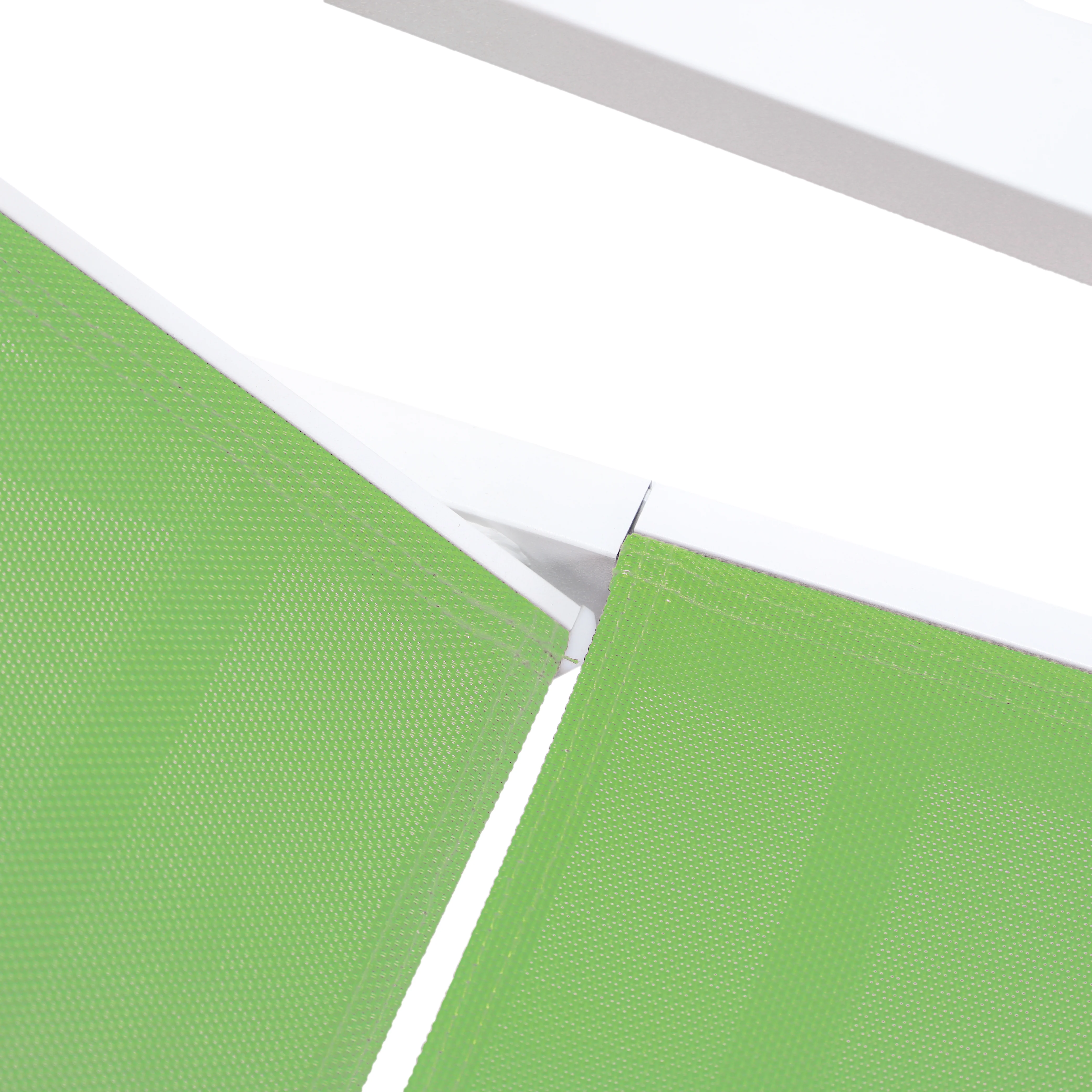 Marlin Patio Chaise Lounge Chair With Armrests in White Aluminum Frame