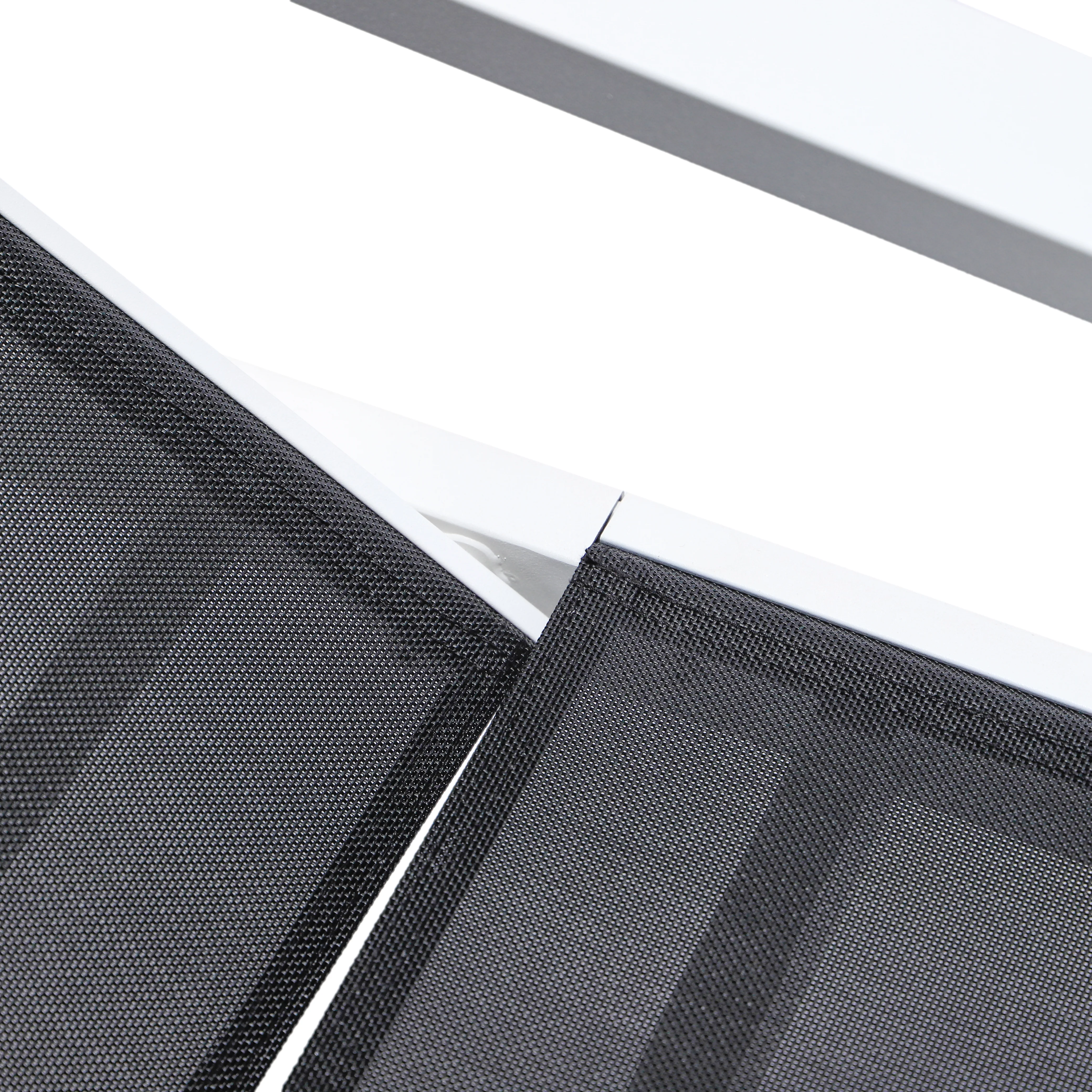 Marlin Modern White Aluminum Outdoor Patio Chaise Lounge Chair With Arms and Square Fire Pit Side Table Perfect for Patio, Lawn, and Garden