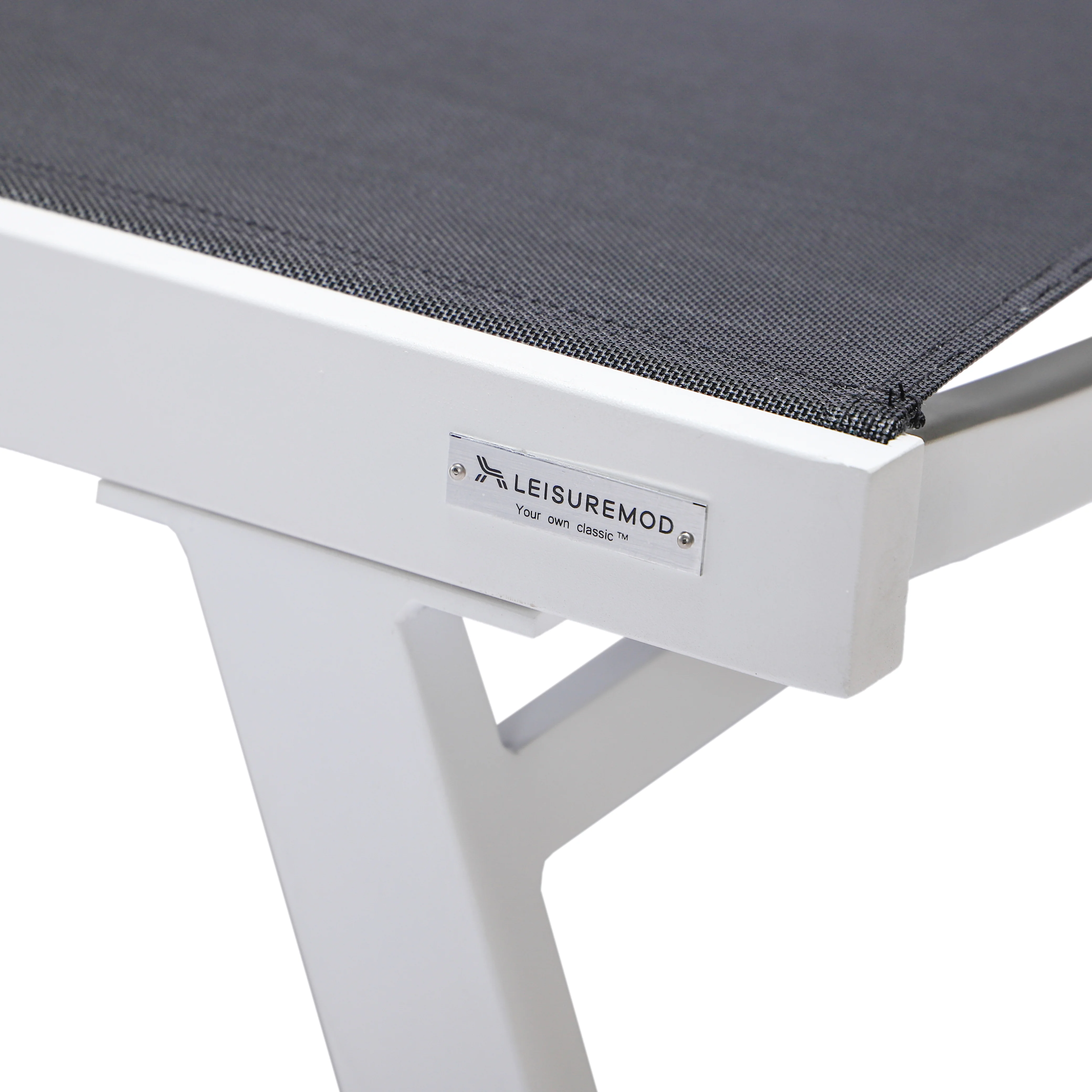 Marlin Modern Aluminum Outdoor Patio Chaise Lounge Chair With Arms Set of 2 with Square Fire Pit Side Table Perfect for Patio, Lawn, and Garden