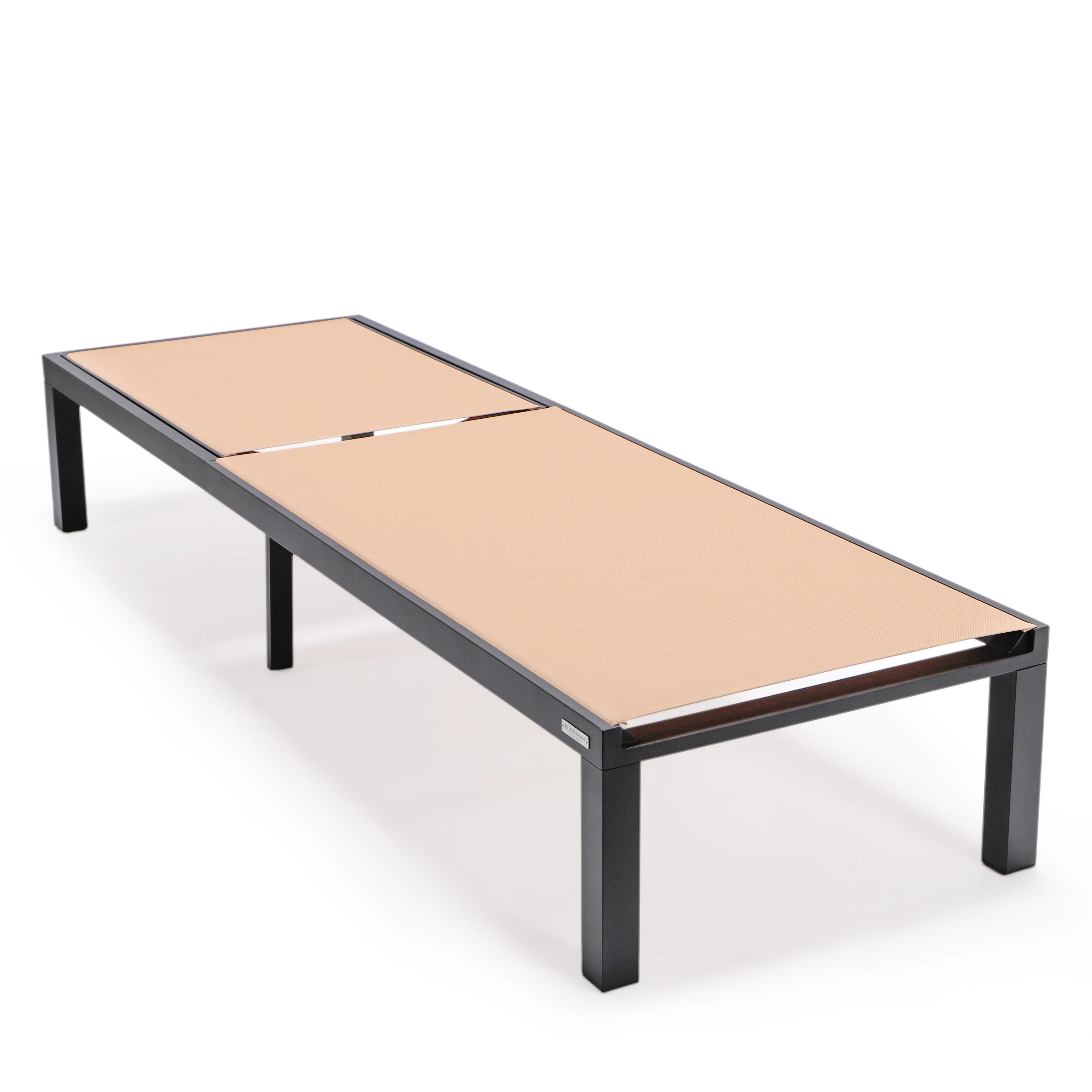 Marlin Patio Chaise Lounge Chair With Black Aluminum Frame