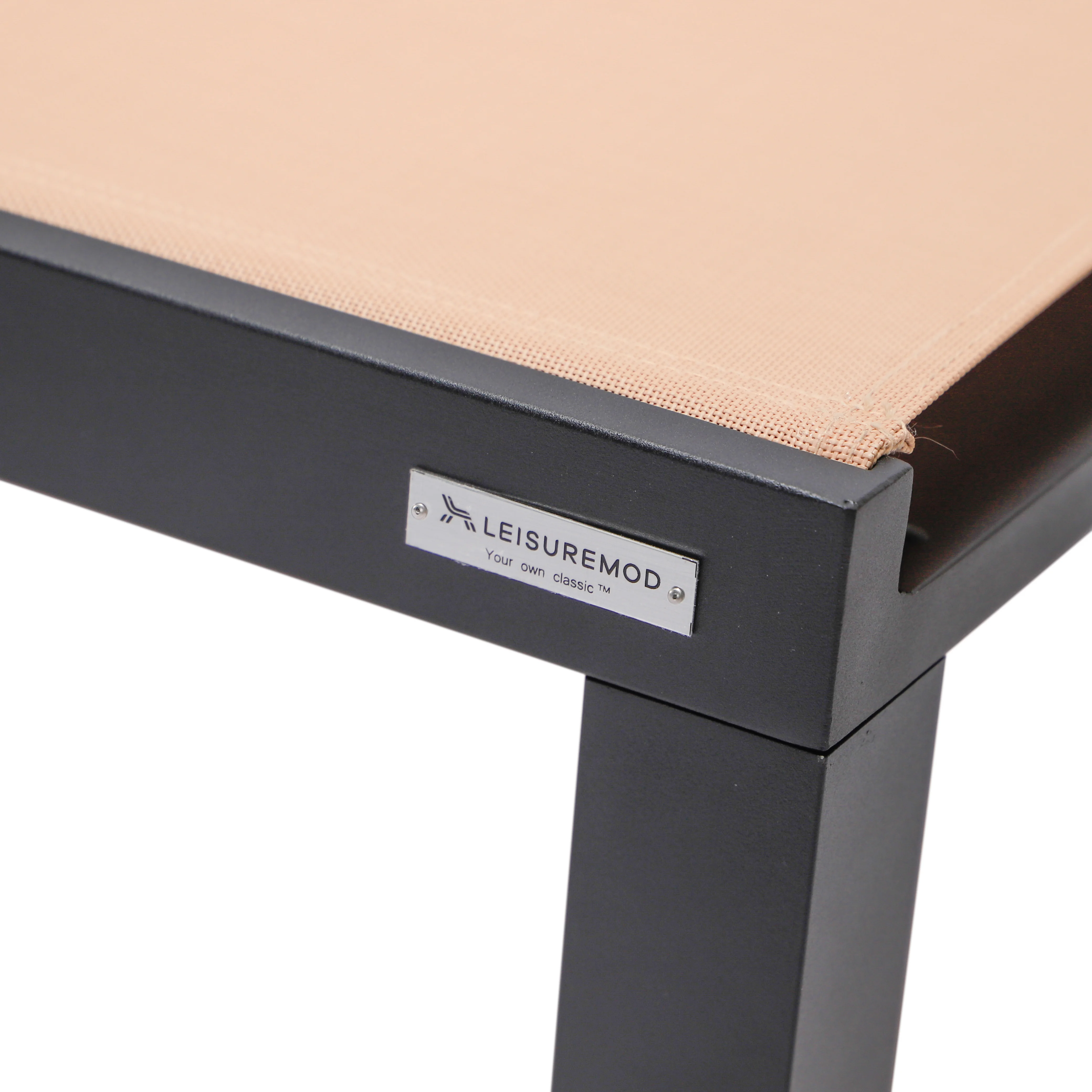 Marlin Patio Chaise Lounge Chair With Black Aluminum Frame