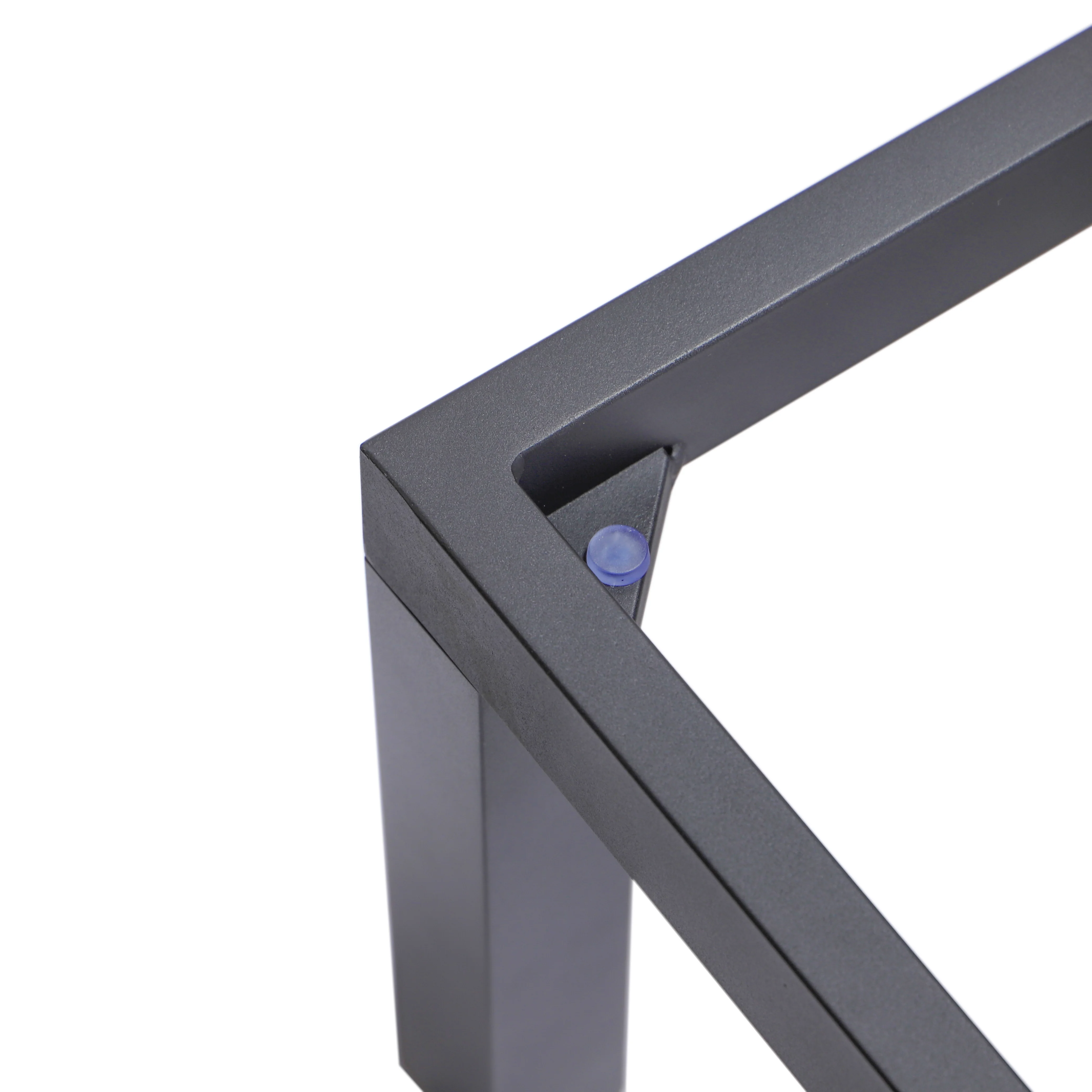 Marlin Patio Chaise Lounge Chair With Black Aluminum Frame, Set of 2 in Light Brown