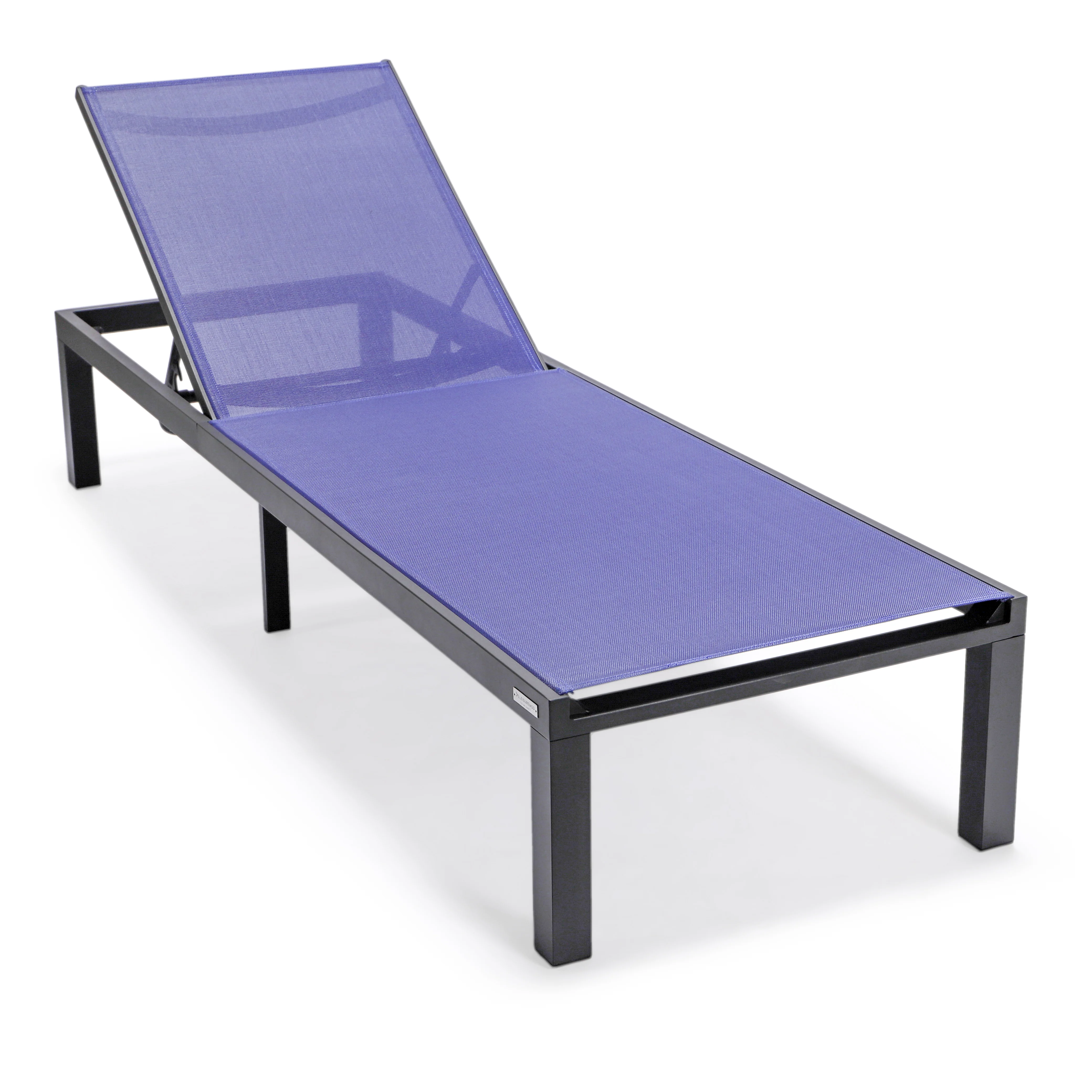 Marlin Patio Chaise Lounge Chair With Black Aluminum Frame