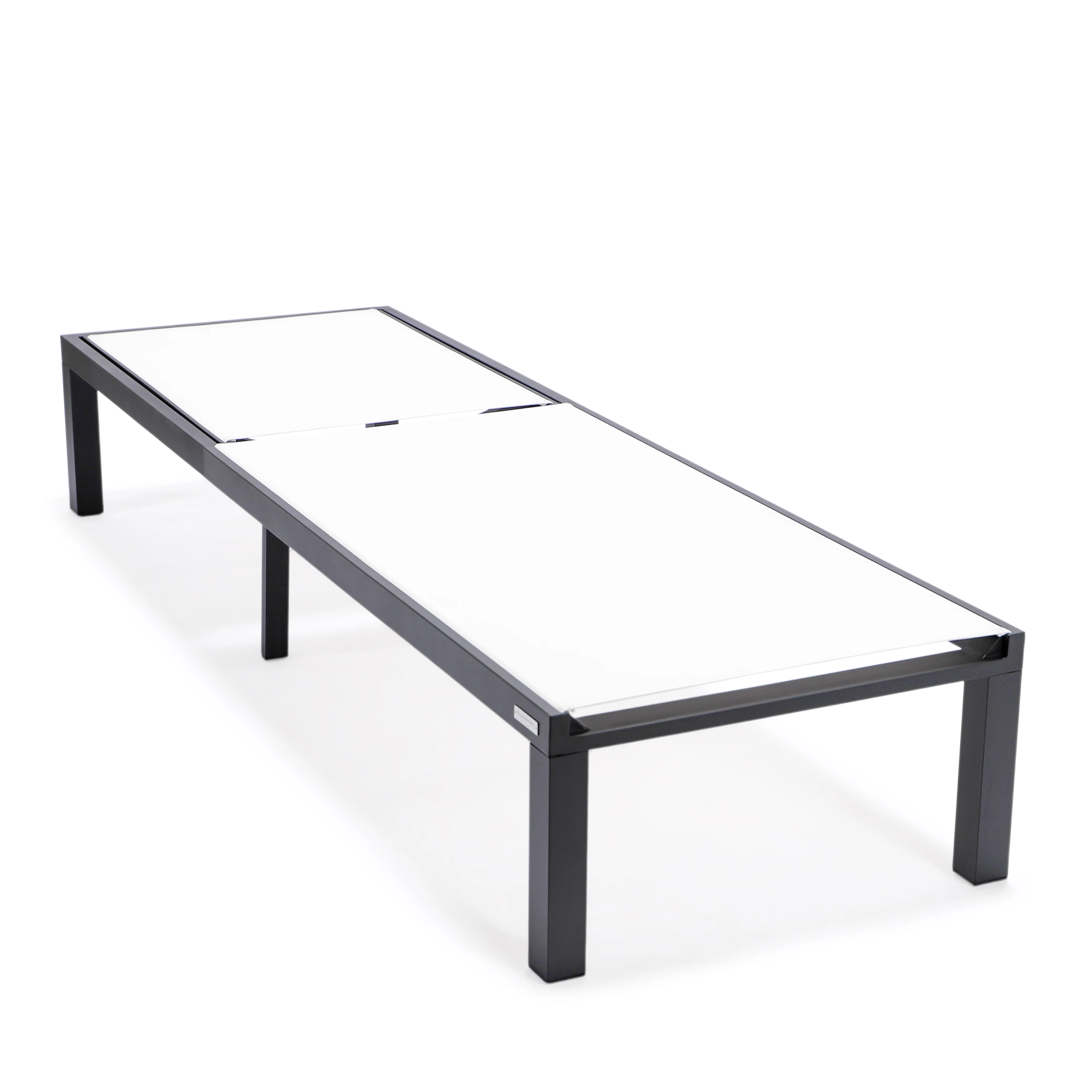 Marlin Patio Chaise Lounge Chair With Black Aluminum Frame