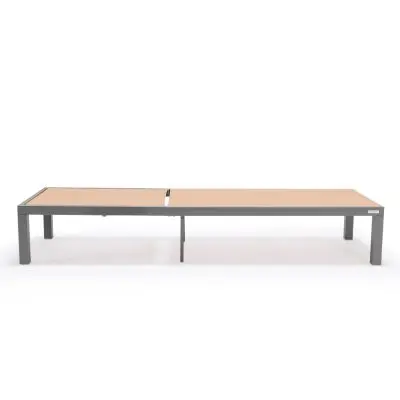 Marlin Patio Chaise Lounge Chair With Grey Aluminum Frame