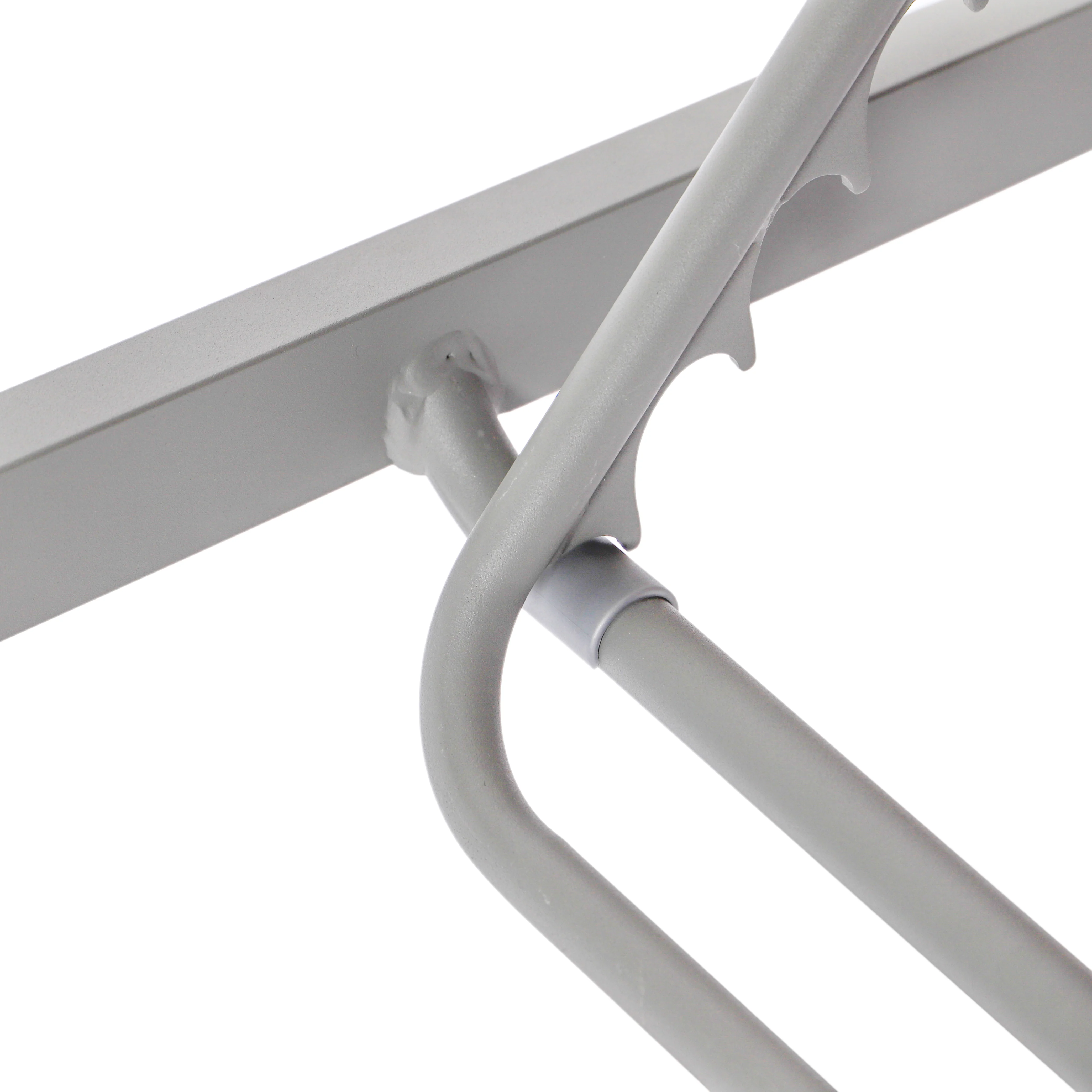 Marlin Patio Chaise Lounge Chair With Grey Aluminum Frame, Set of 2 in White