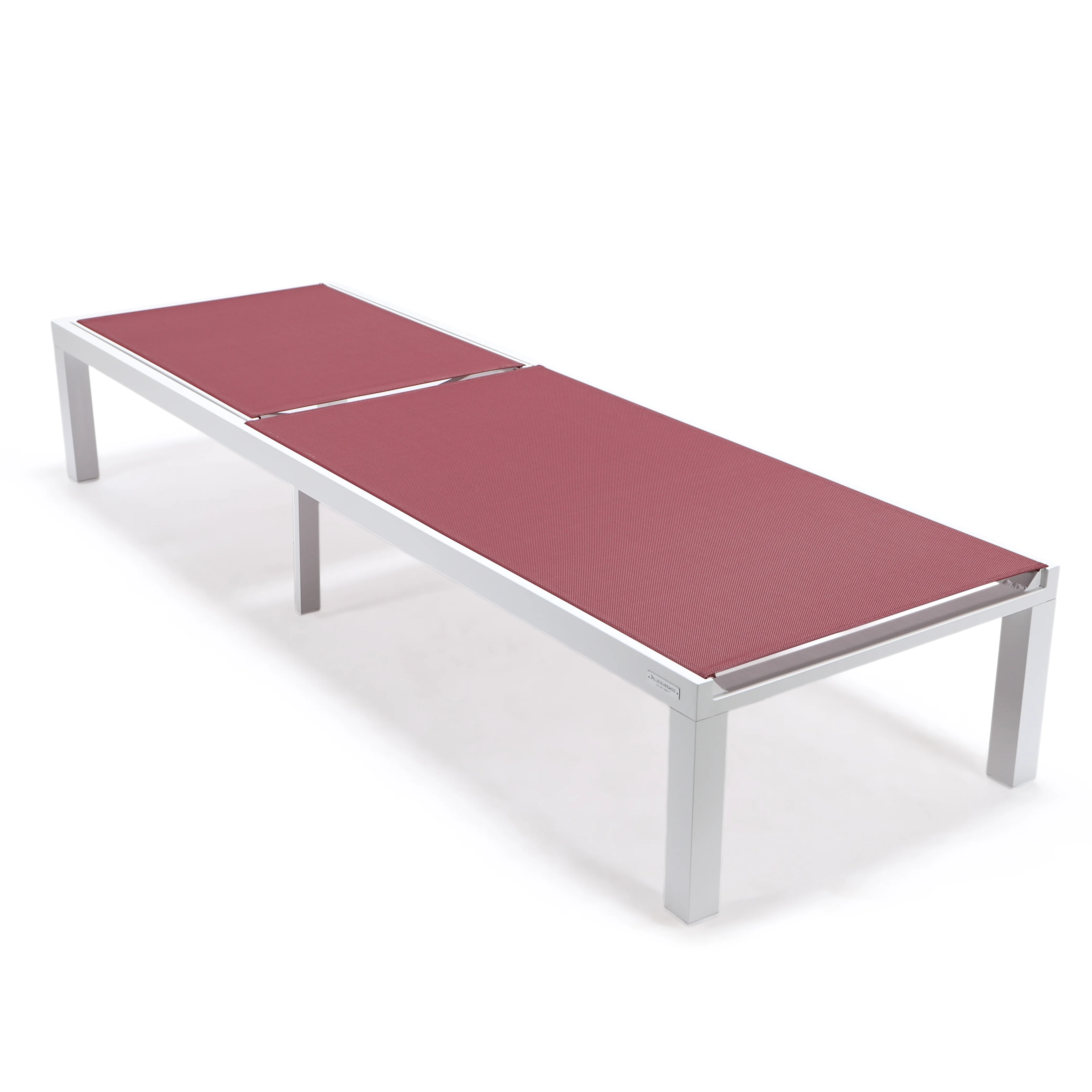 Marlin Patio Chaise Lounge Chair With White Aluminum Frame