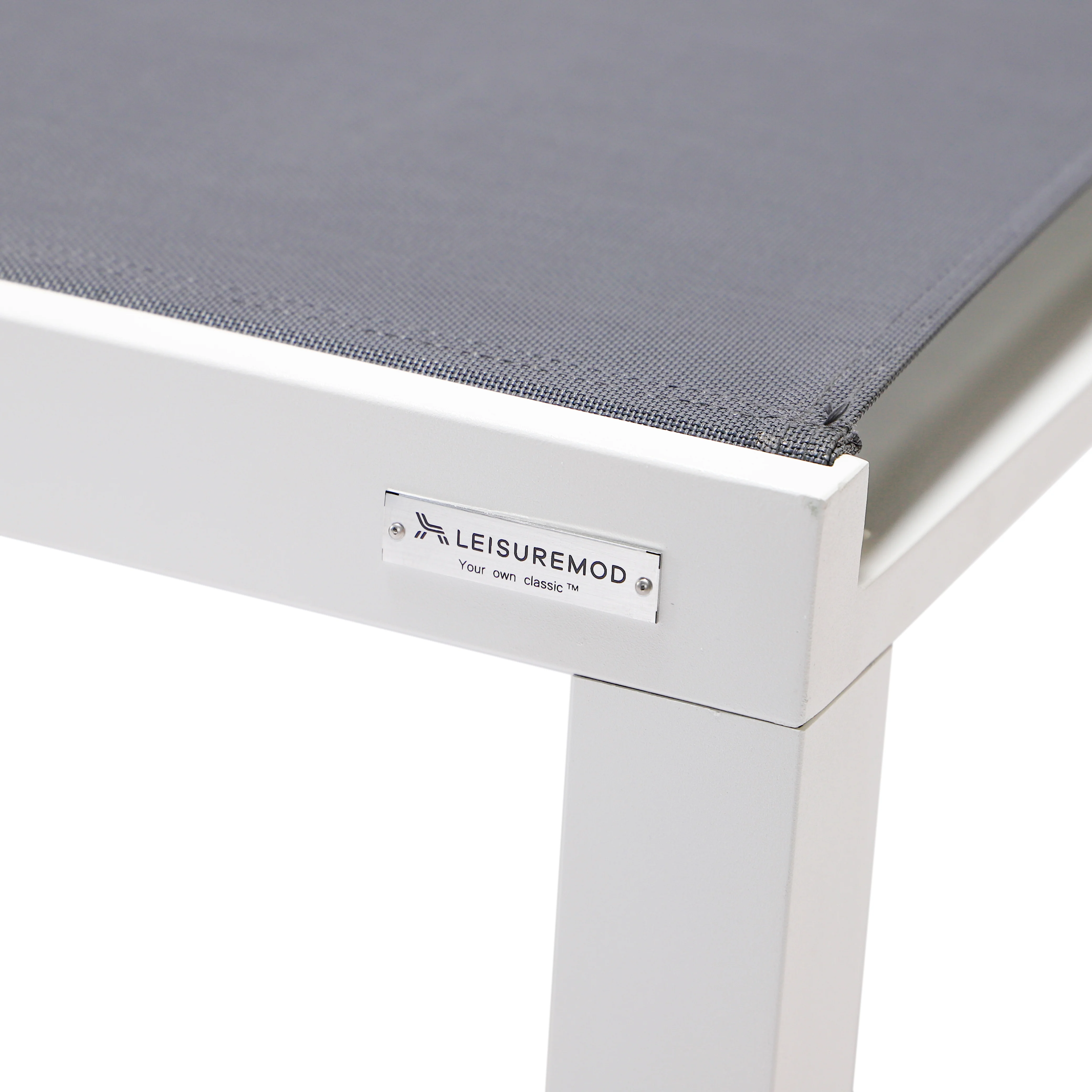 Marlin Patio Chaise Lounge Chair With White Aluminum Frame