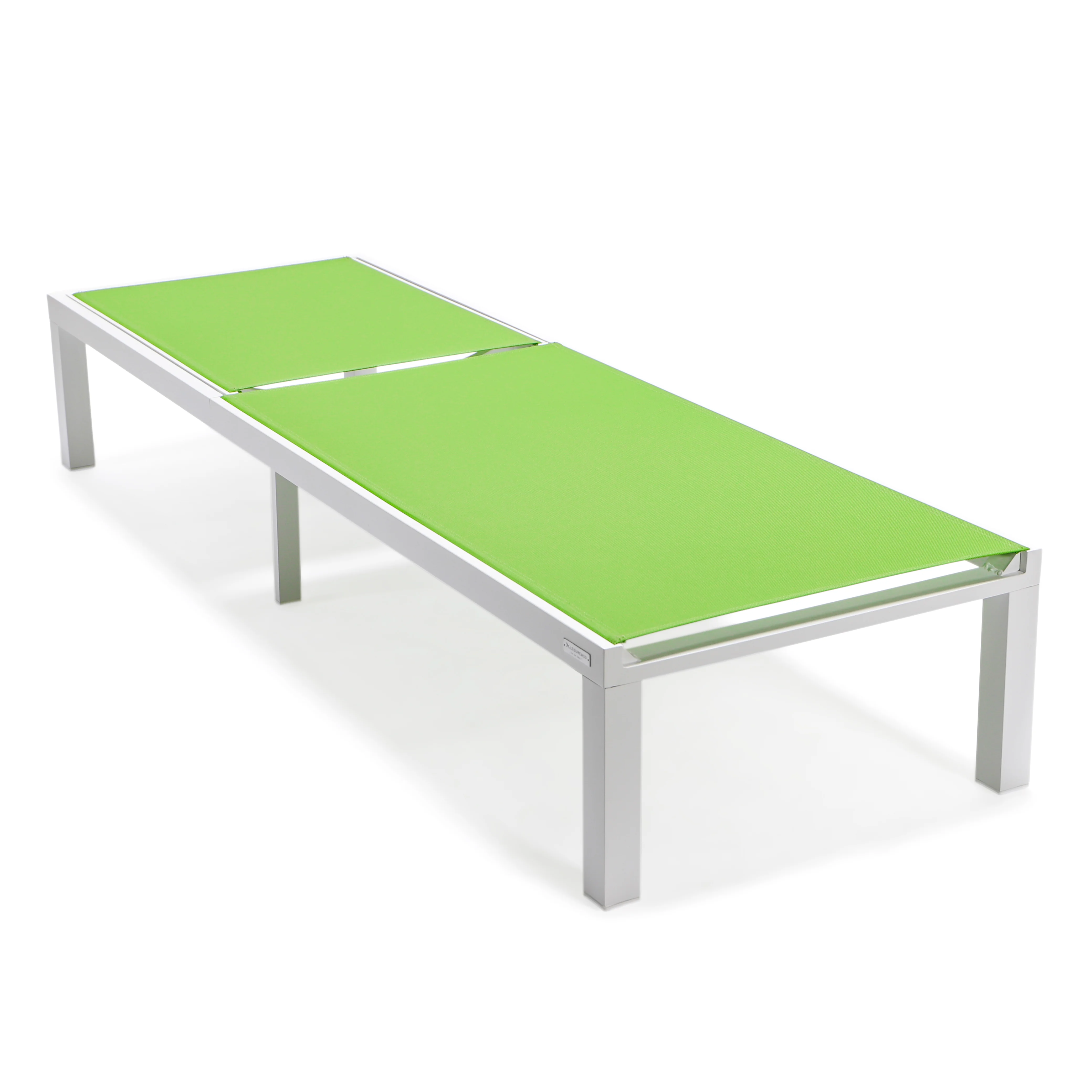 Marlin Patio Chaise Lounge Chair With White Aluminum Frame