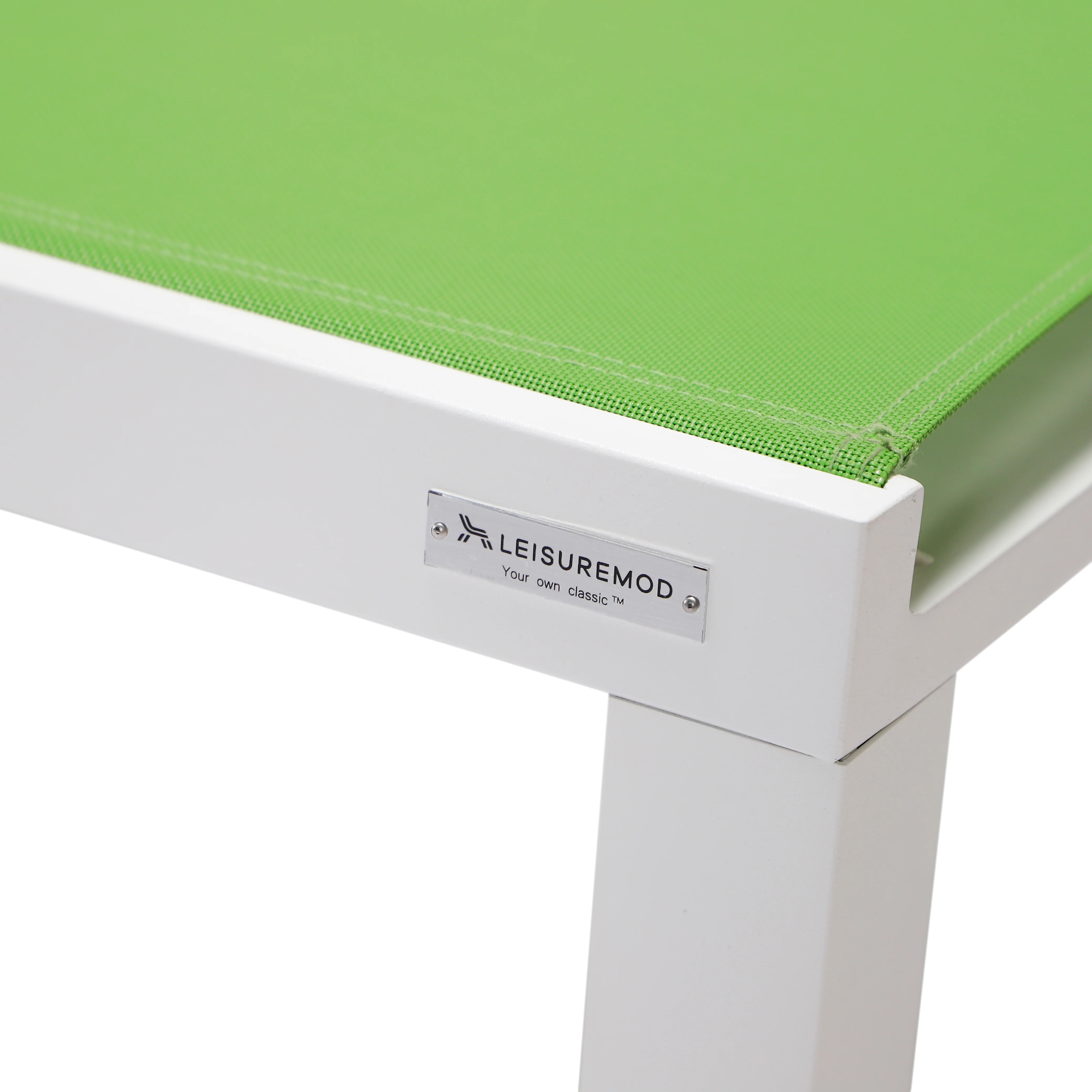 Marlin Patio Chaise Lounge Chair With White Aluminum Frame