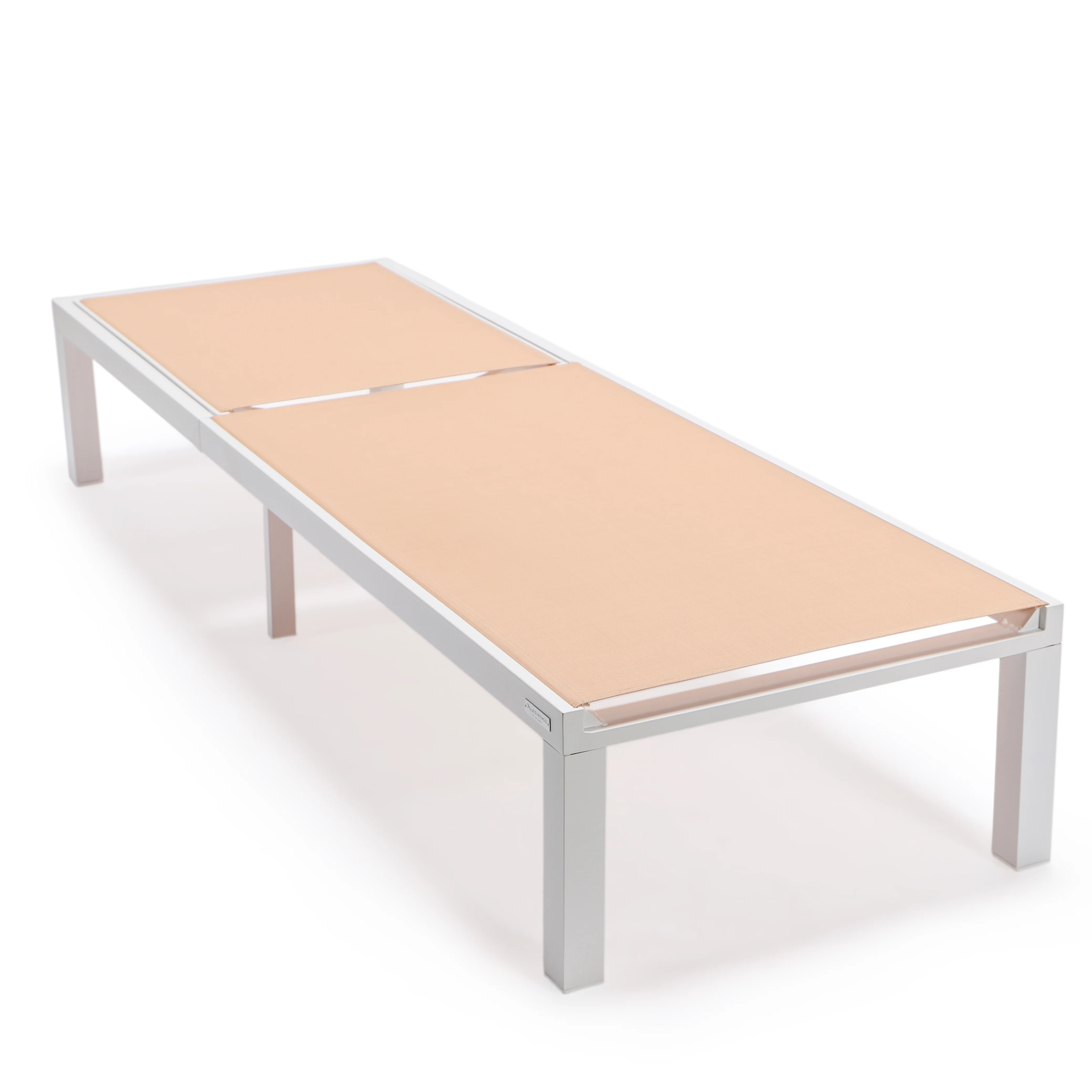 Marlin Patio Chaise Lounge Chair With White Aluminum Frame