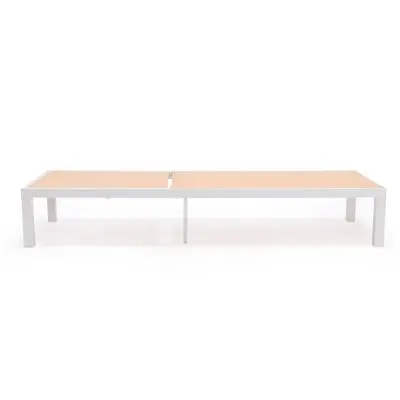 Marlin Patio Chaise Lounge Chair With White Aluminum Frame