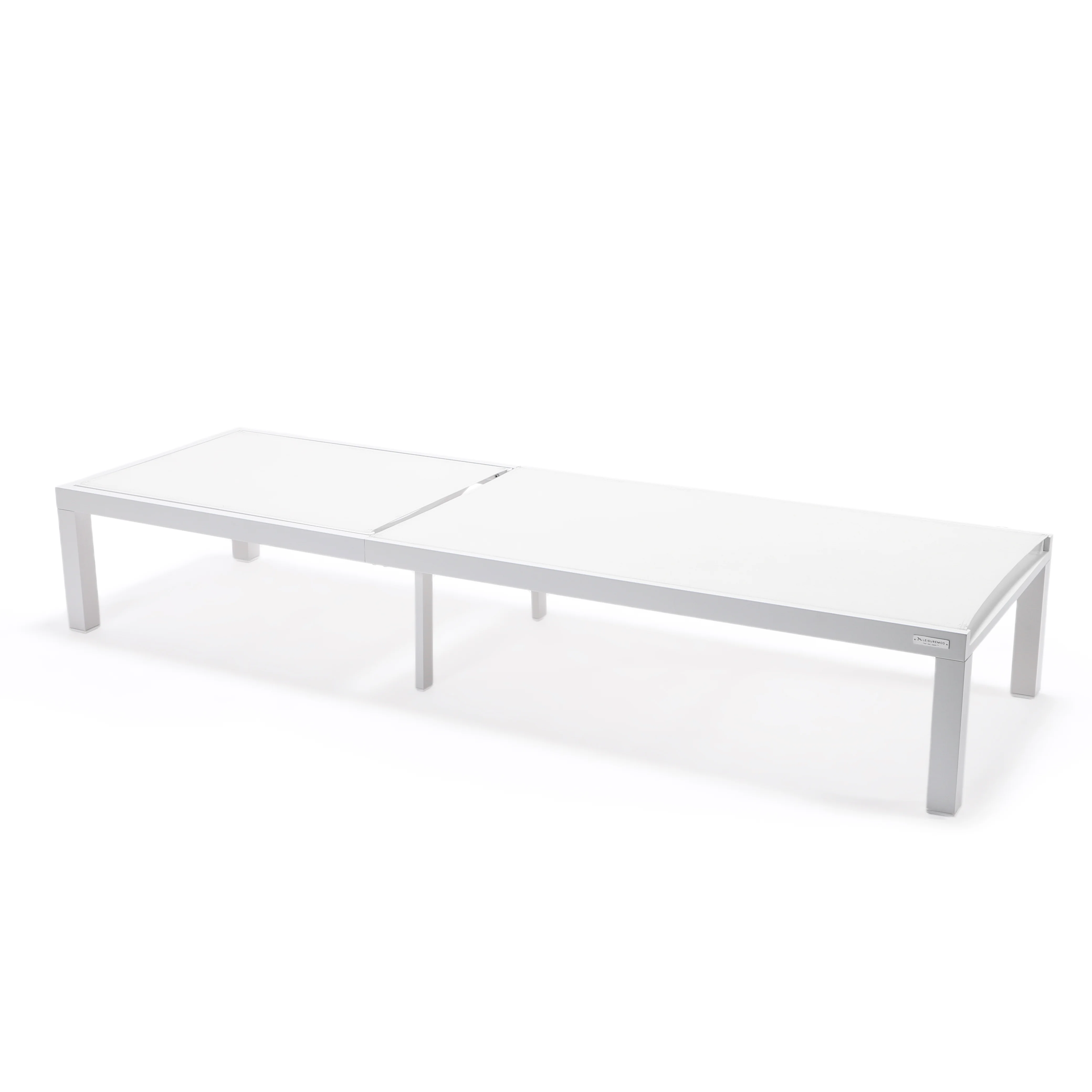 Marlin Patio Chaise Lounge Chair With White Aluminum Frame