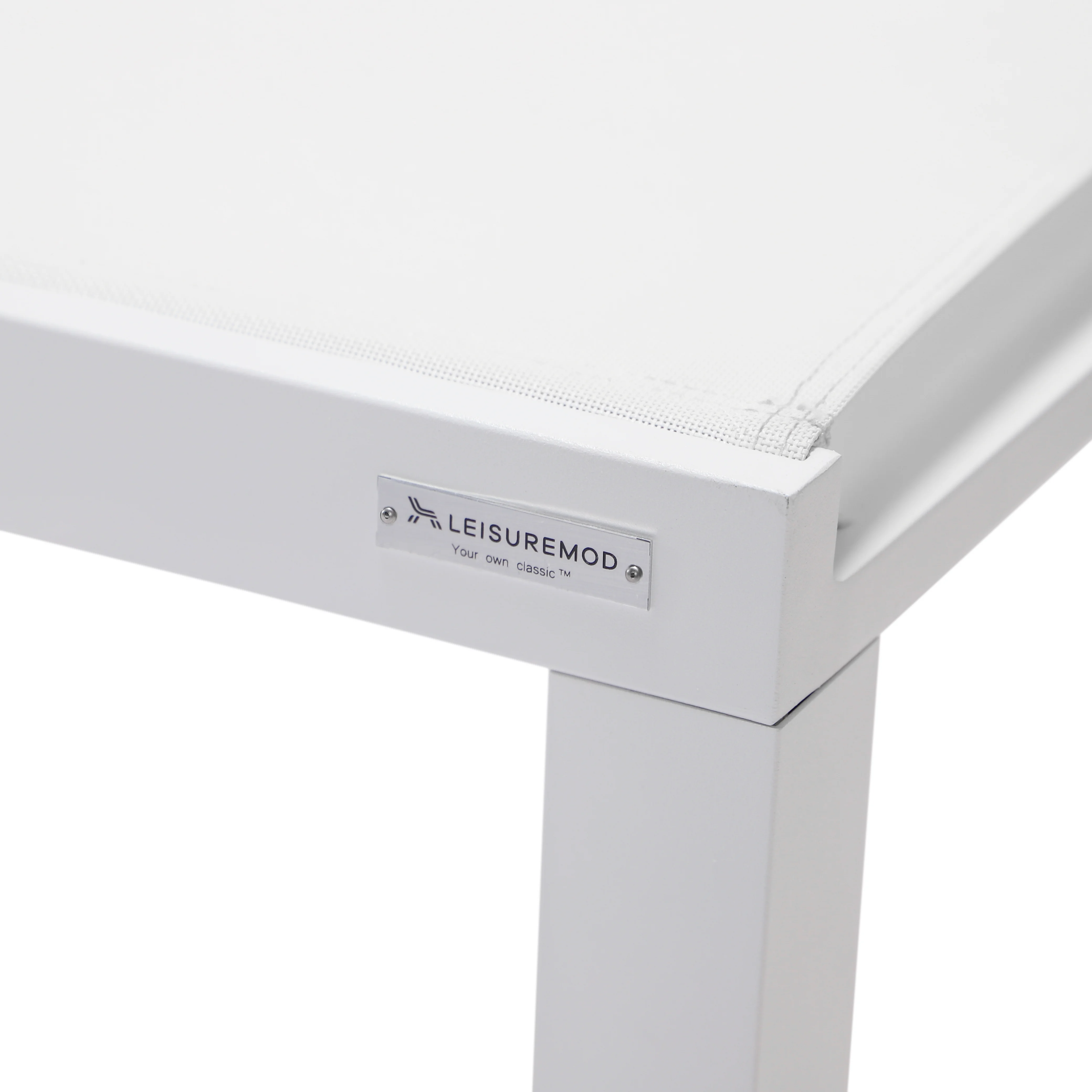 Marlin Patio Chaise Lounge Chair With White Aluminum Frame