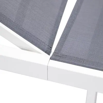 Marlin Modern Aluminum Outdoor Patio Chaise Lounge Chair Set of 2 with Square Fire Pit Side Table Perfect for Patio, Lawn, and Garden