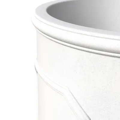 Meadow Series Fiber Stone Planter in White 10.6" Dia, 10.6" HIgh