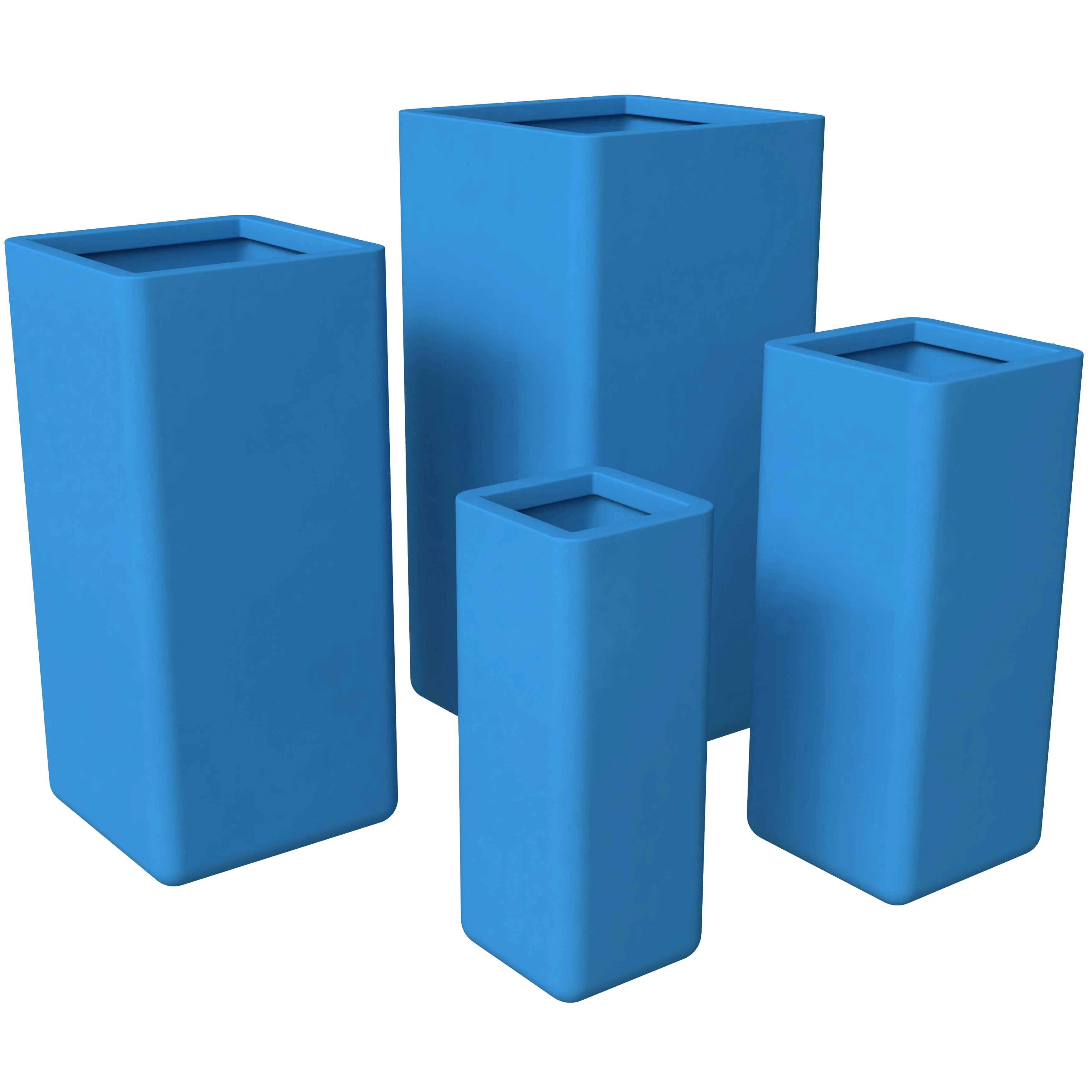 Marquee Series Poly Stone Planter Set in Blue