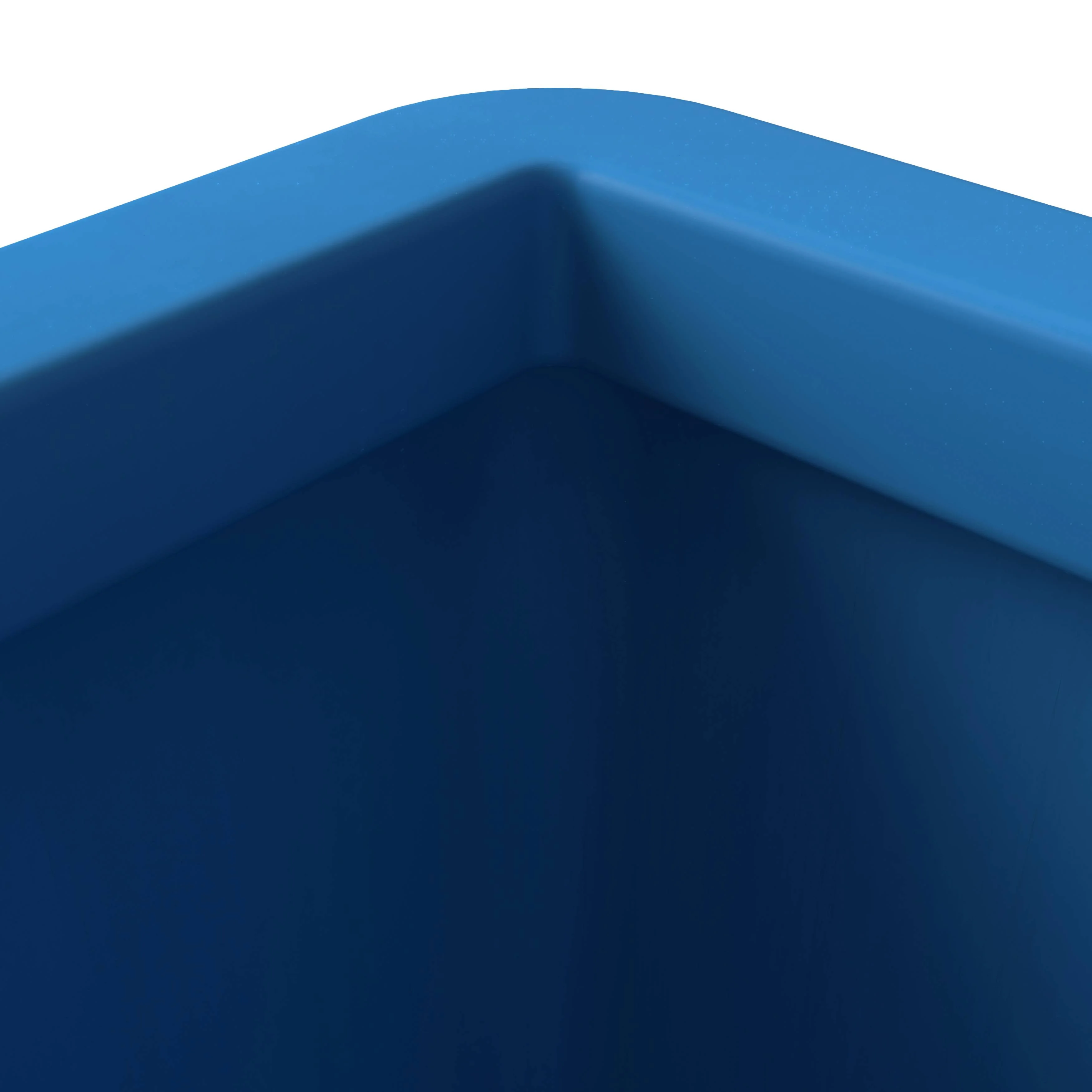 Marquee Series Poly Stone Planter in Blue 7.9" x 7.9" 19.7" high