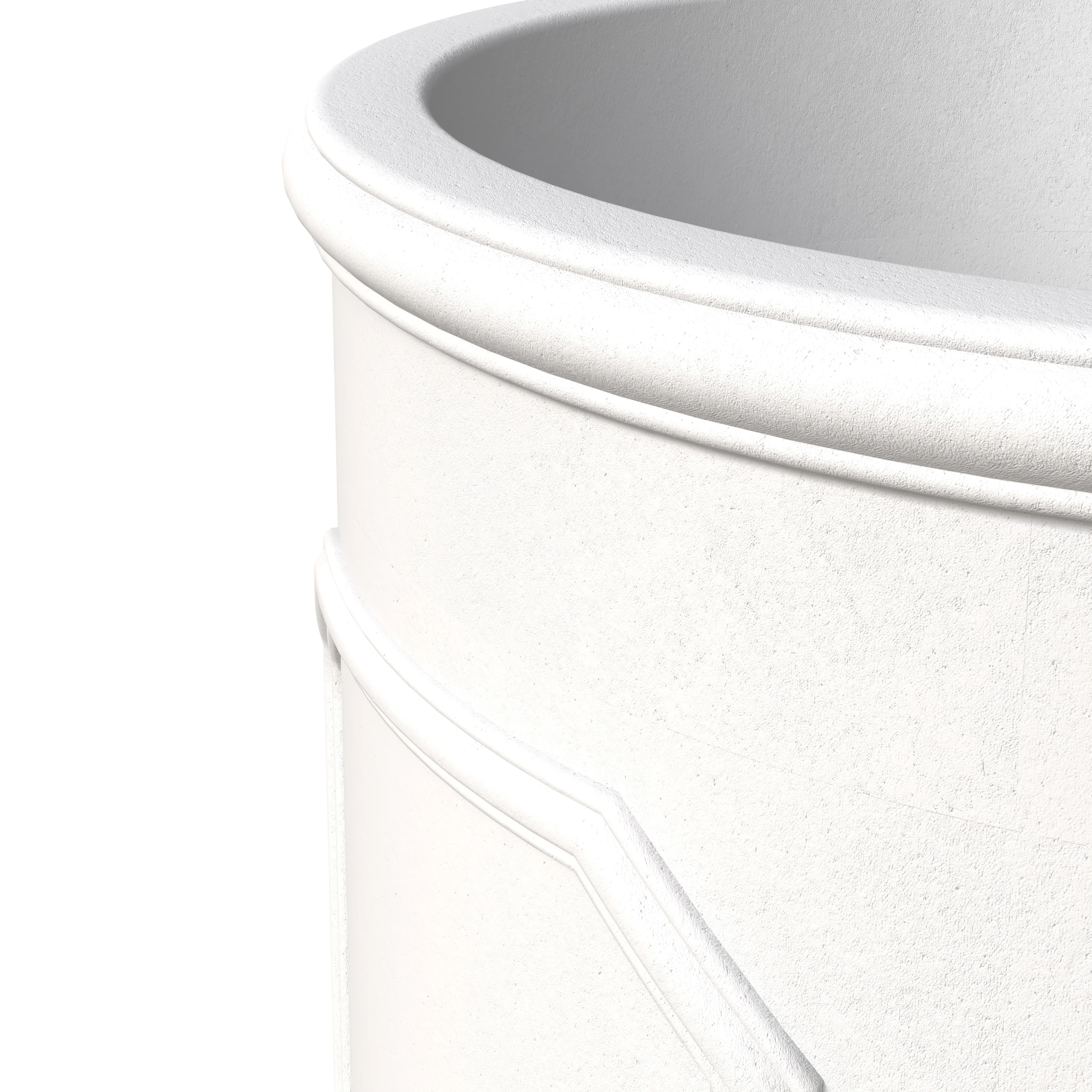Meadow Series Fiber Stone Planter in White 21.7" Dia, 21.7" HIgh